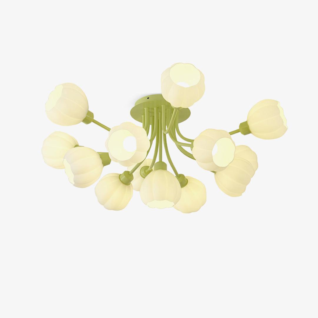pumpkin-matcha-ceiling-lamp-anzaz-Matcha & White glass-1