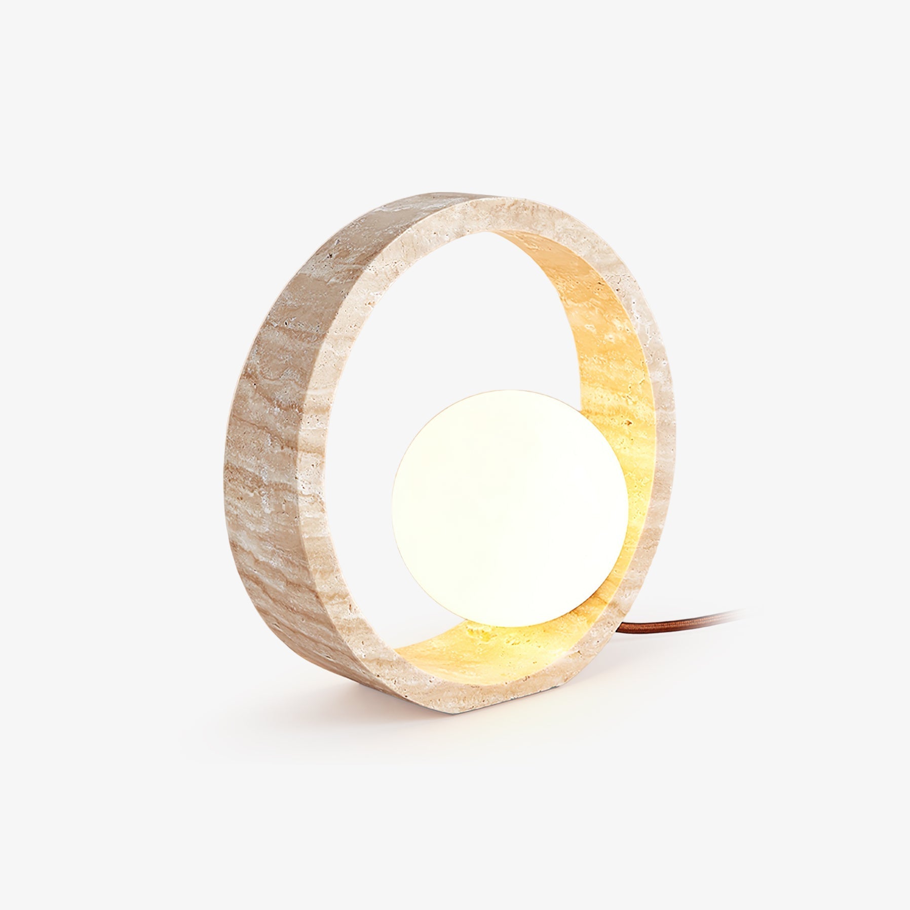 q-circle-table-lamp-anzaz-Yellow Travertine & White-1