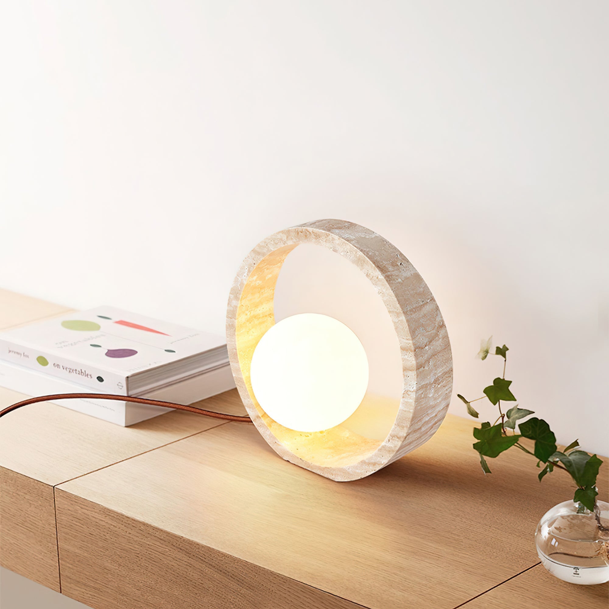 q-circle-table-lamp-anzaz-Yellow Travertine & White-2