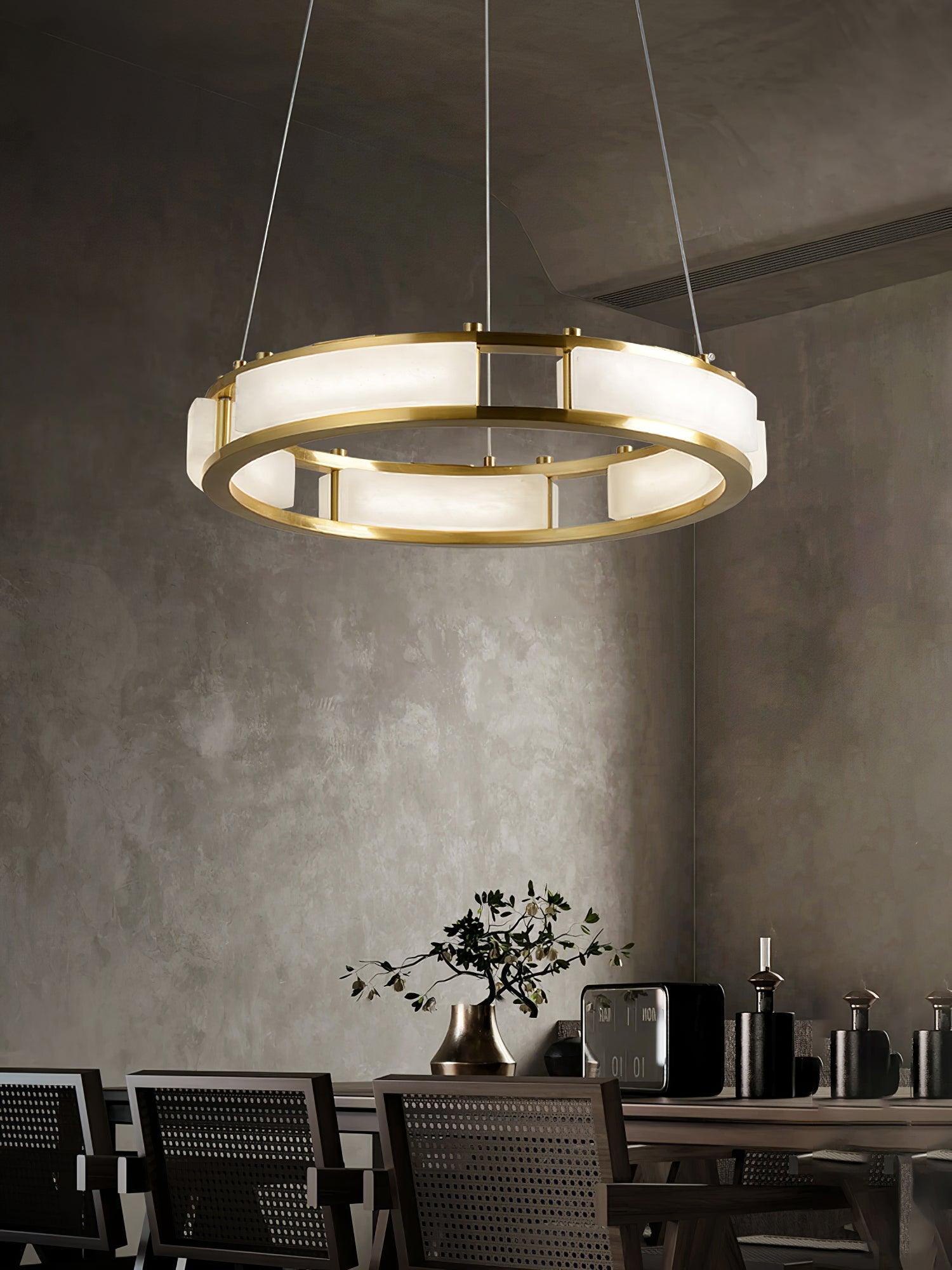 qatar-alabaster-chandelier-anzaz-Brass & White-4