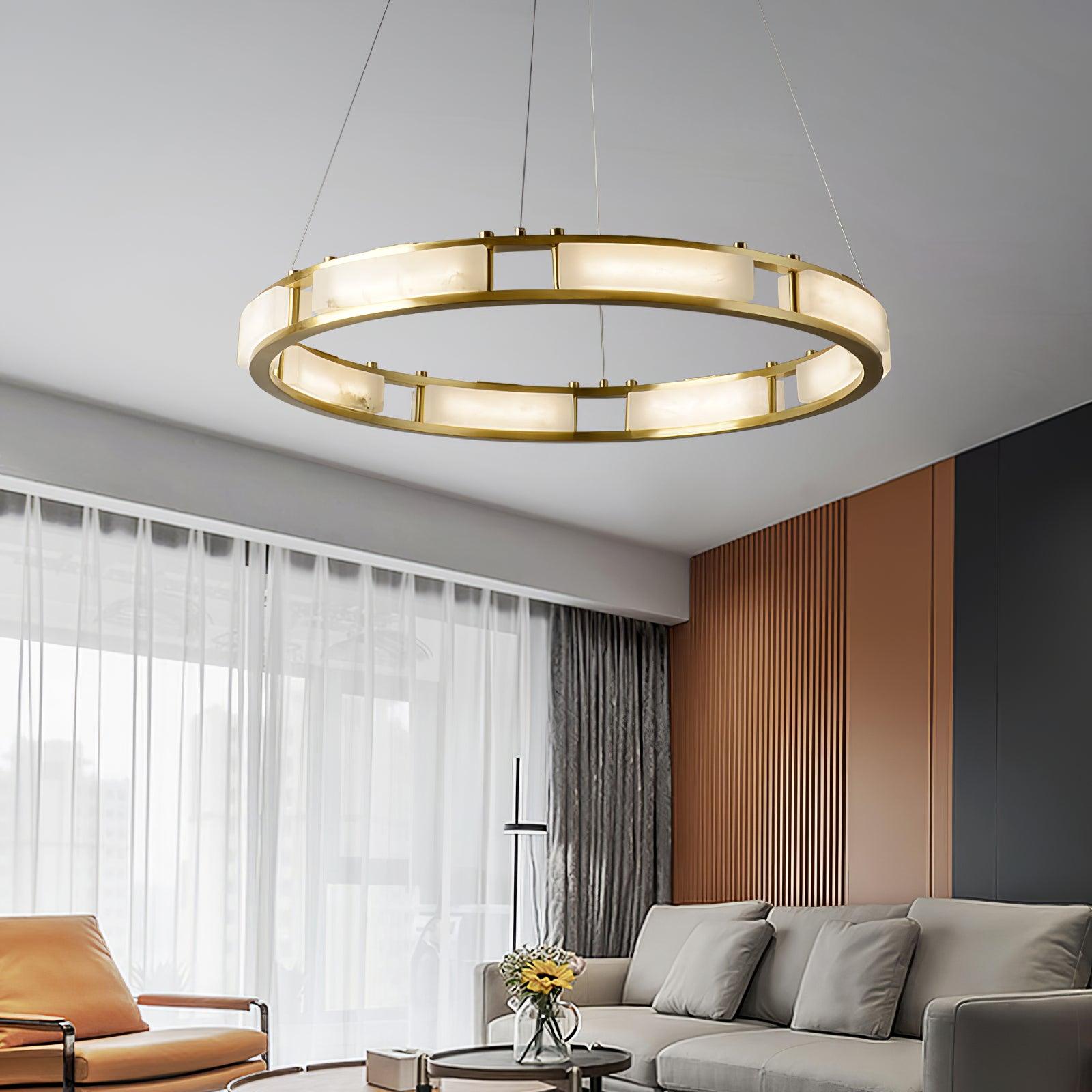 qatar-alabaster-chandelier-anzaz-Brass & White-2