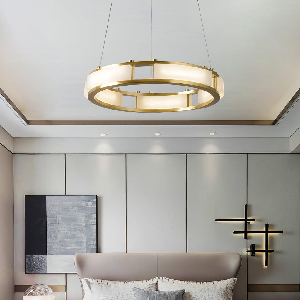qatar-alabaster-chandelier-anzaz-Brass & White-3
