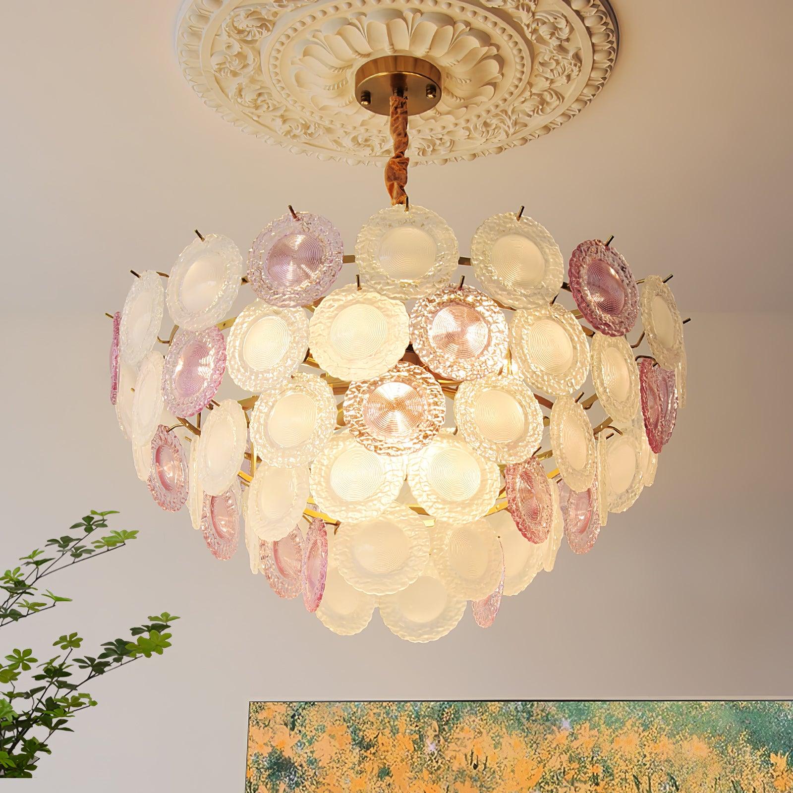 rainbow-chandelier-anzaz-Gold & Pink & White-5