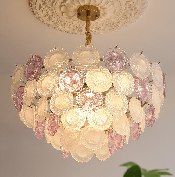 rainbow-chandelier-anzaz-Gold & Pink & White-3
