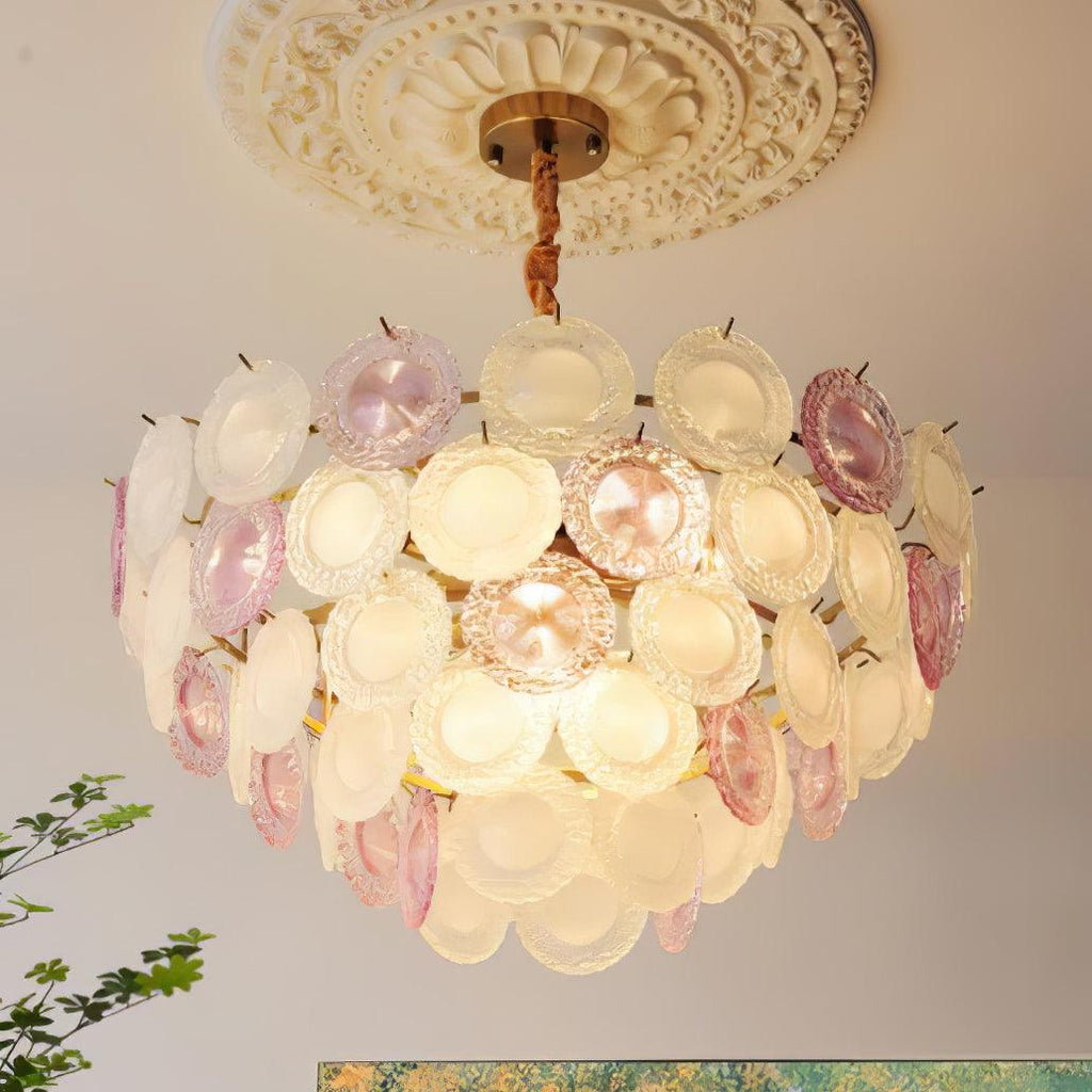 rainbow-chandelier-anzaz-Gold & Pink & White-2