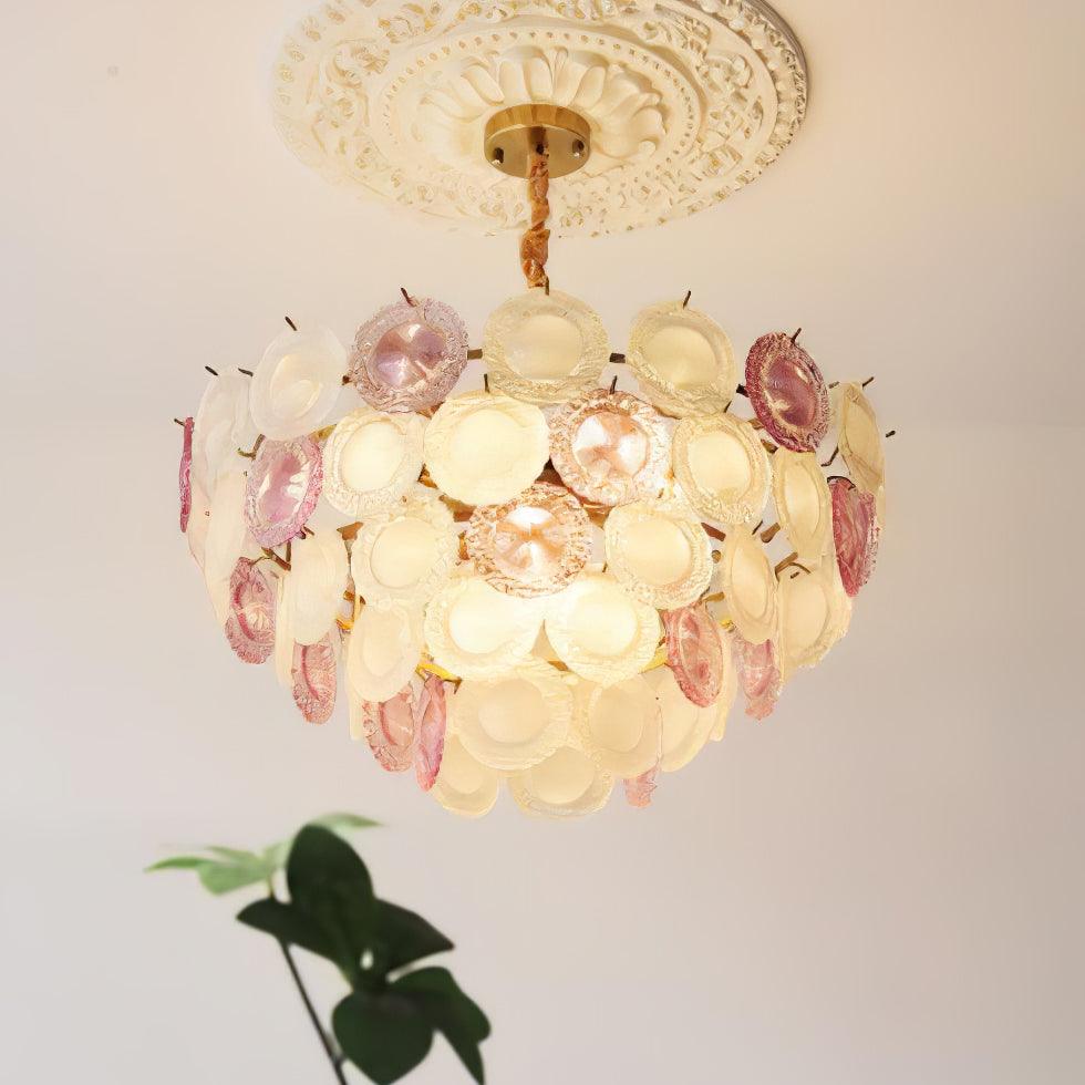 rainbow-chandelier-anzaz-Gold & Pink & White-4