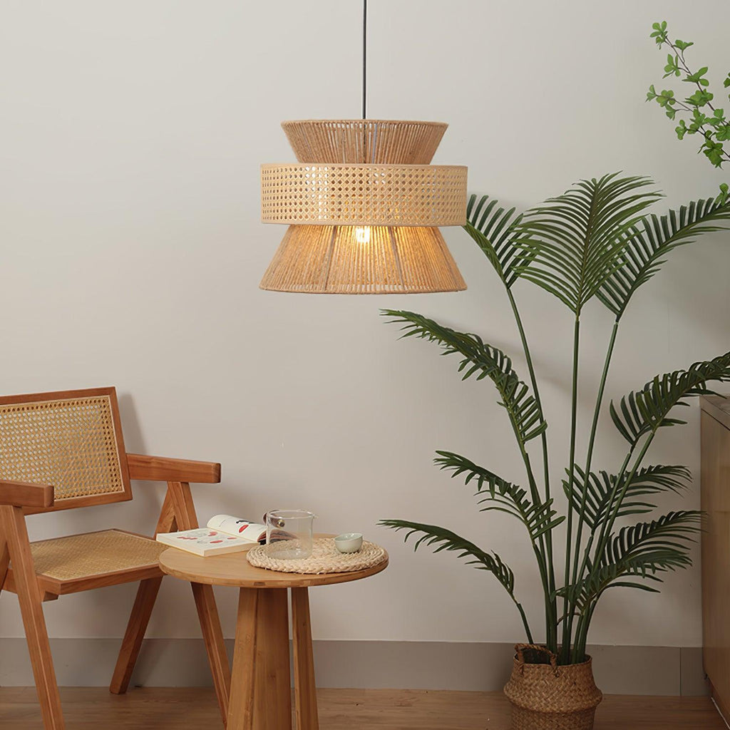 rattan-bamboo-pendant-lamp-anzaz-Nature rattan color & Black bamboo color-4