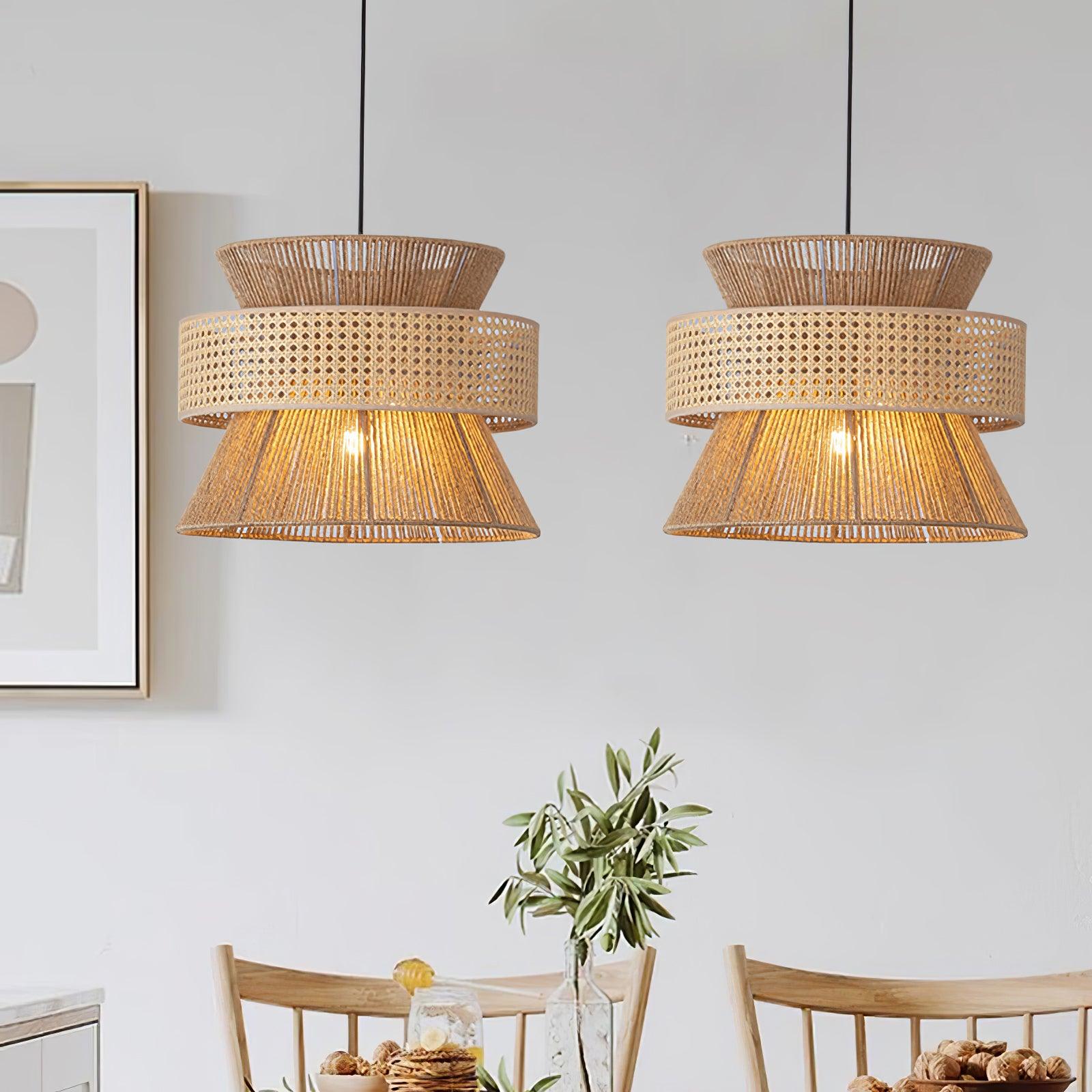 rattan-bamboo-pendant-lamp-anzaz-Nature rattan color & Black bamboo color-2