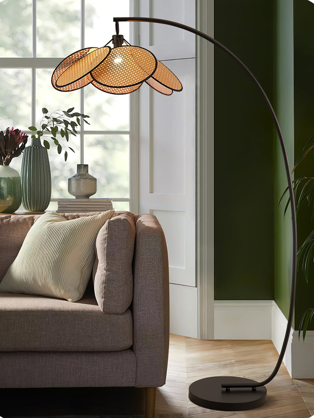 rattan-bloom-arc-floor-lamp-anzaz-Nature rattan color & Black-3