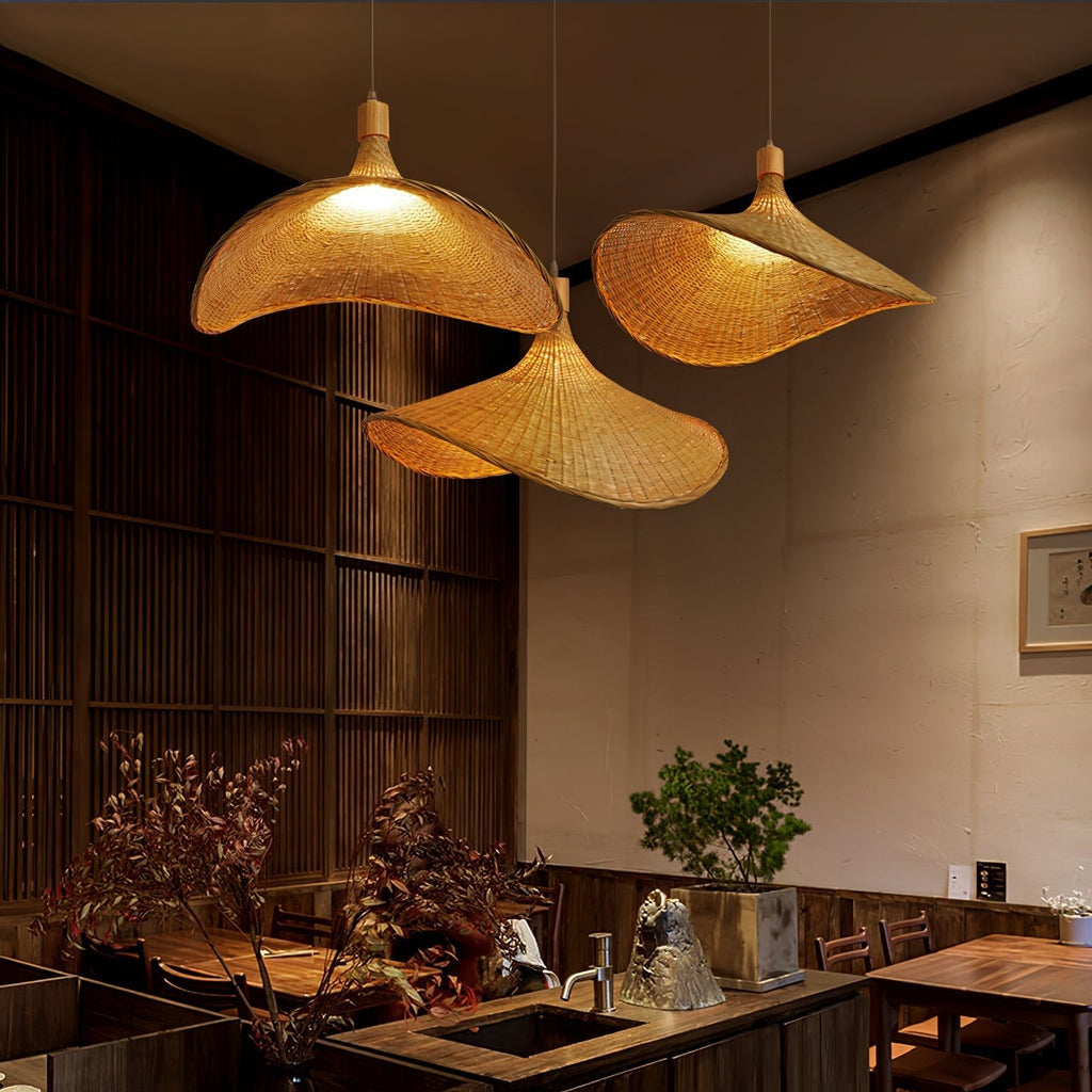 bamboo-weave-hat-pendant-light-anzaz-Natural rattan-3