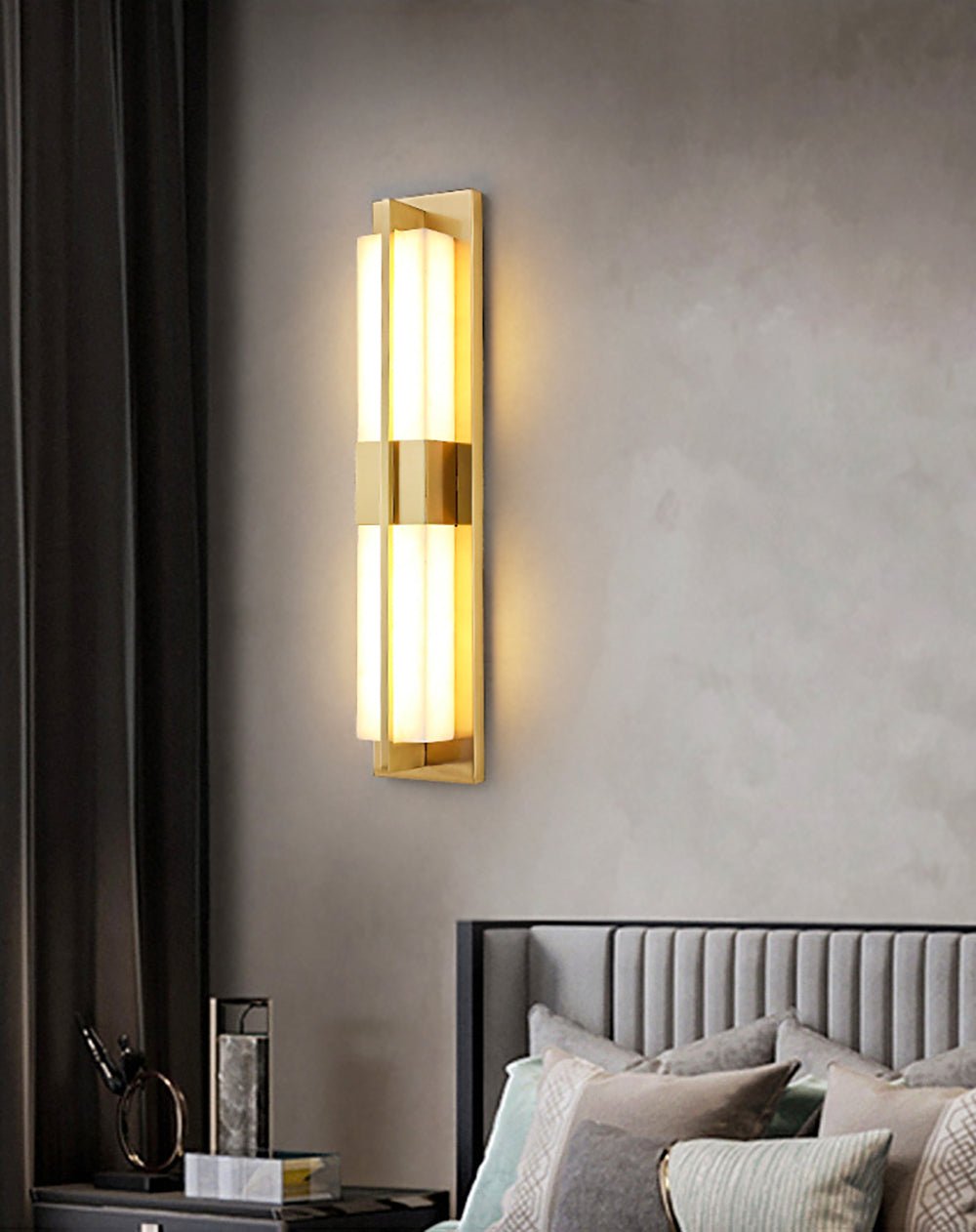 rectangular-alabaster-brass-wall-sconce-anzaz-Brass & Warm Light-2