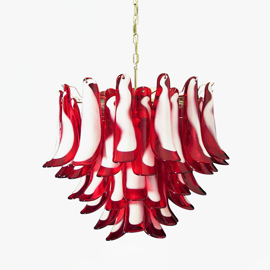 red-glass-murano-petals-chandelier-anzaz-Red Glass & Gold-1