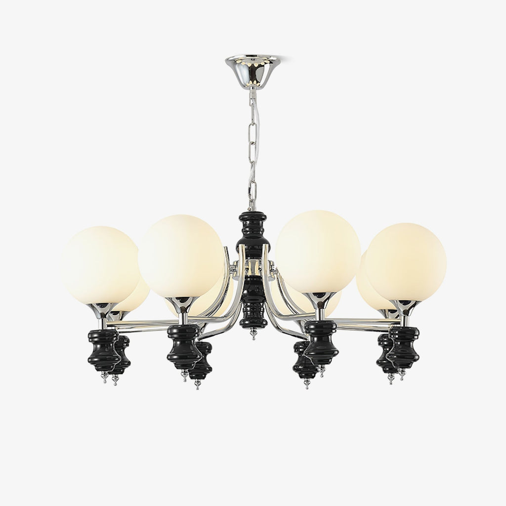 regal-orb-chandelier-anzaz-Black & Chrome-1