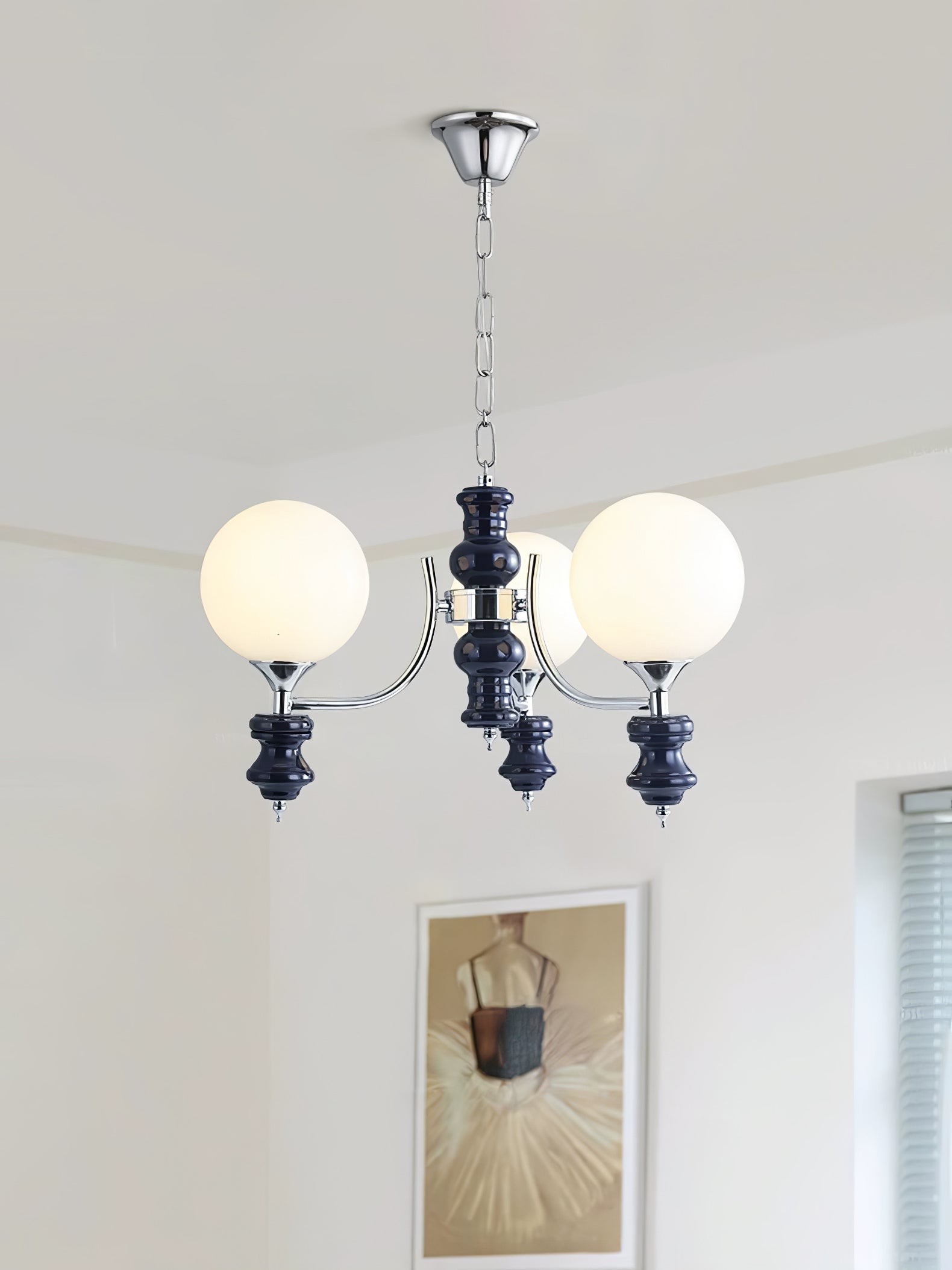 regal-orb-chandelier-anzaz-Black & Chrome-5