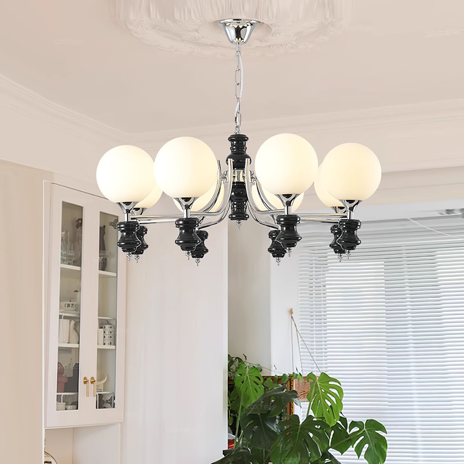 regal-orb-chandelier-anzaz-Blue & Chrome-2