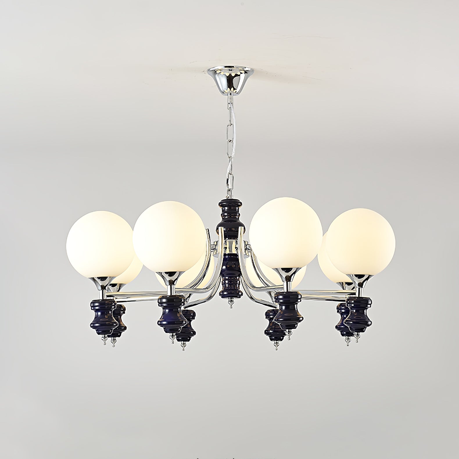 regal-orb-chandelier-anzaz-Blue & Chrome-6