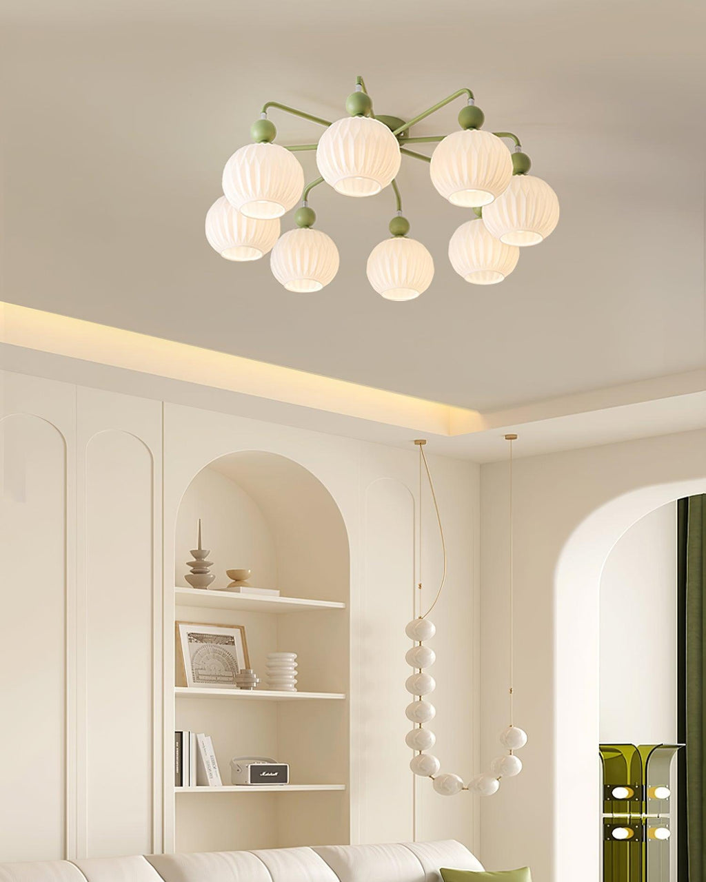 renee-ceiling-light-anzaz-Green & White-3