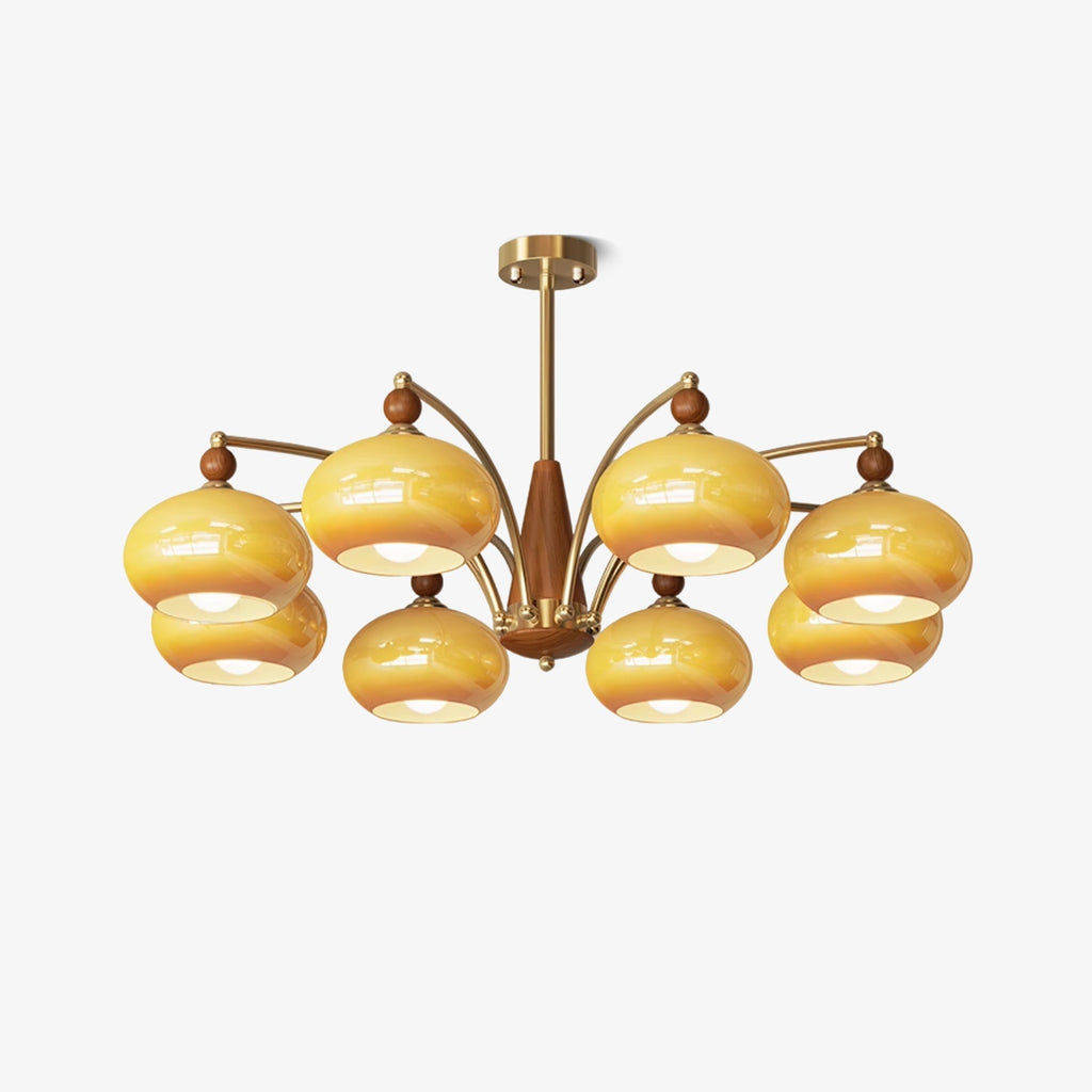 retro-calliope-chandelier-anzaz-Gold & Walnut Color & Caramel Color-1