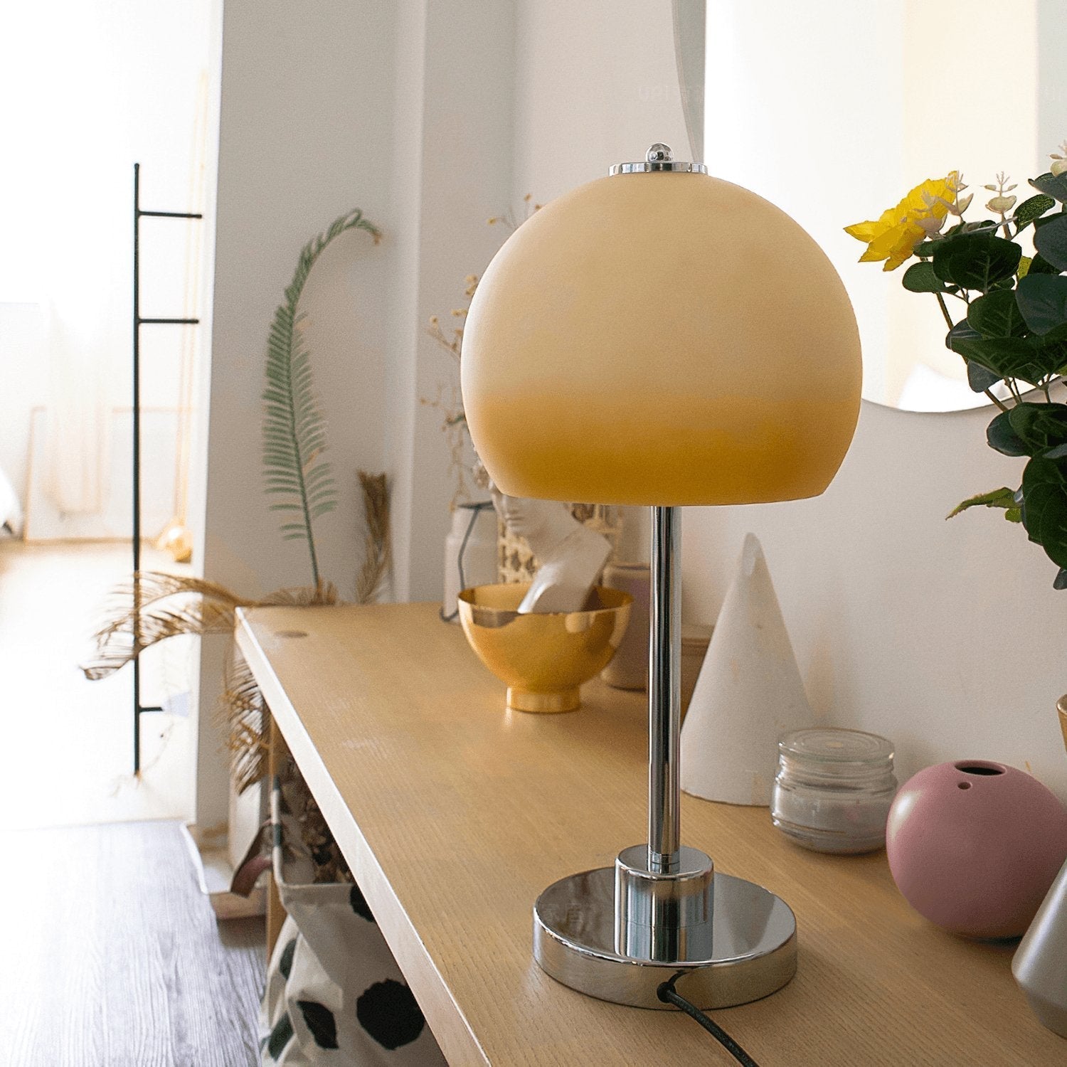 retro-mushroom-table-lamp-anzaz-Beige and Orange-4
