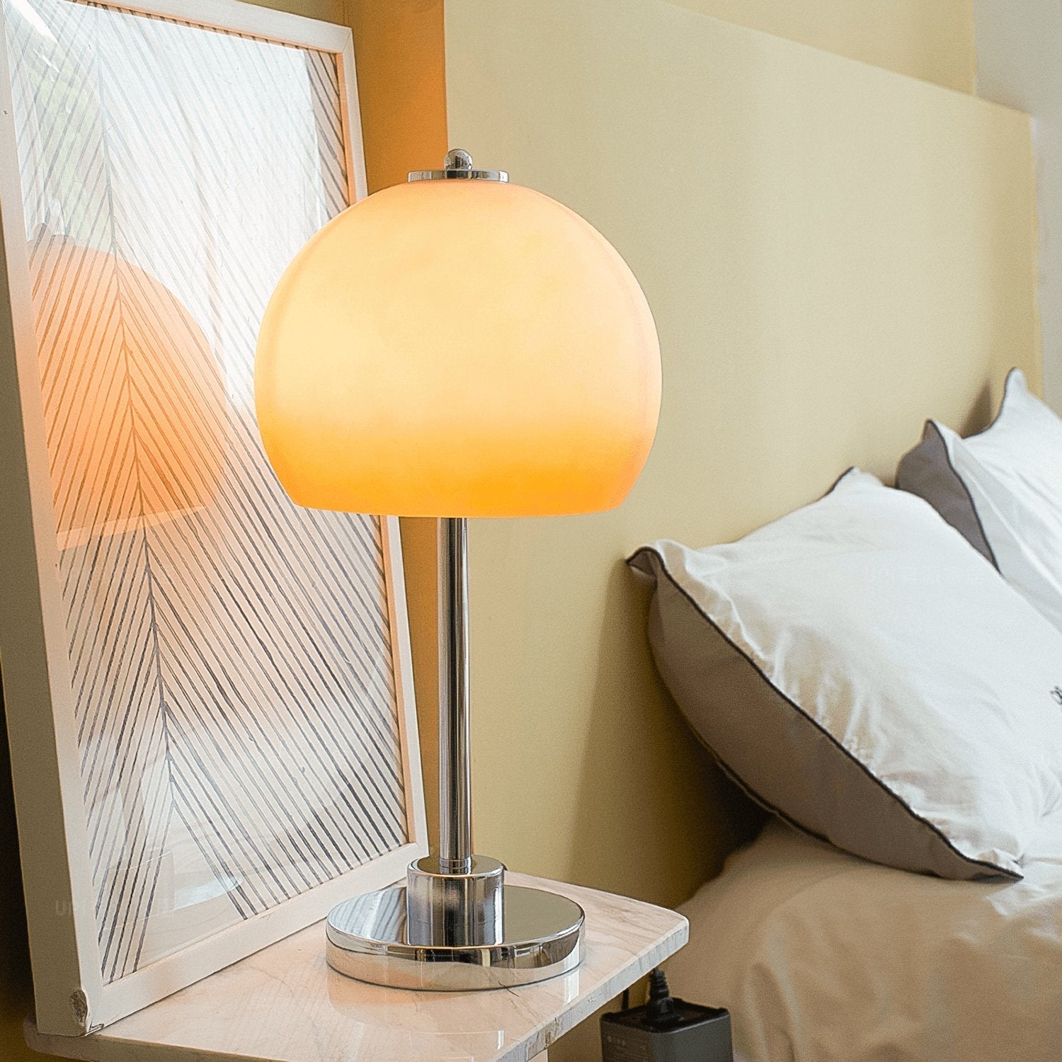 retro-mushroom-table-lamp-anzaz-Beige and Orange-2