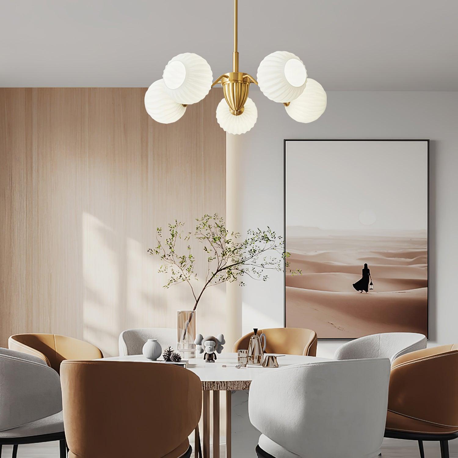ribbed-glass-ball-chandelier-anzaz-Brass & White-3