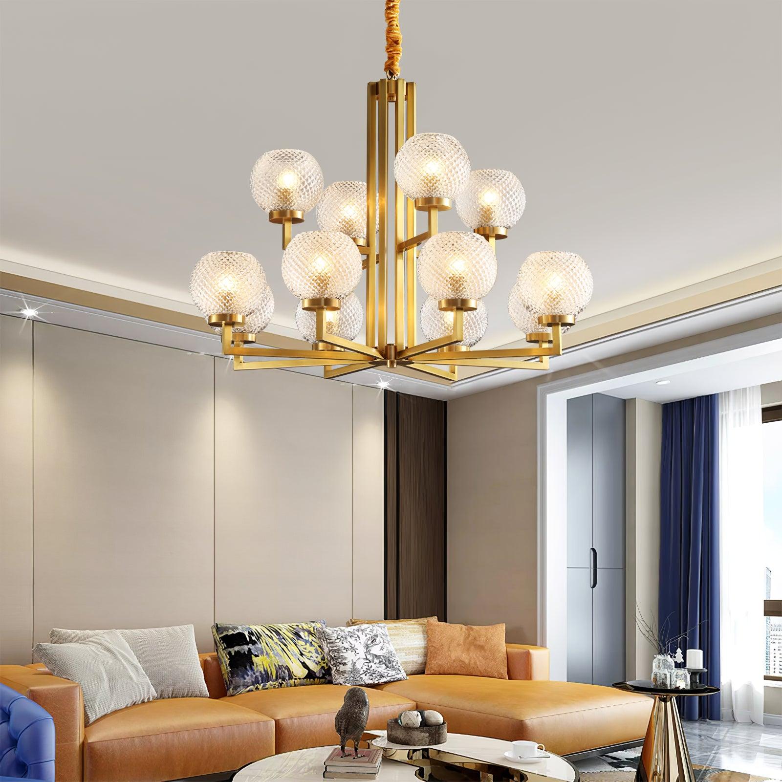 ribbed-glass-brass-chandelier-anzaz-Brass+Opaque glass-2