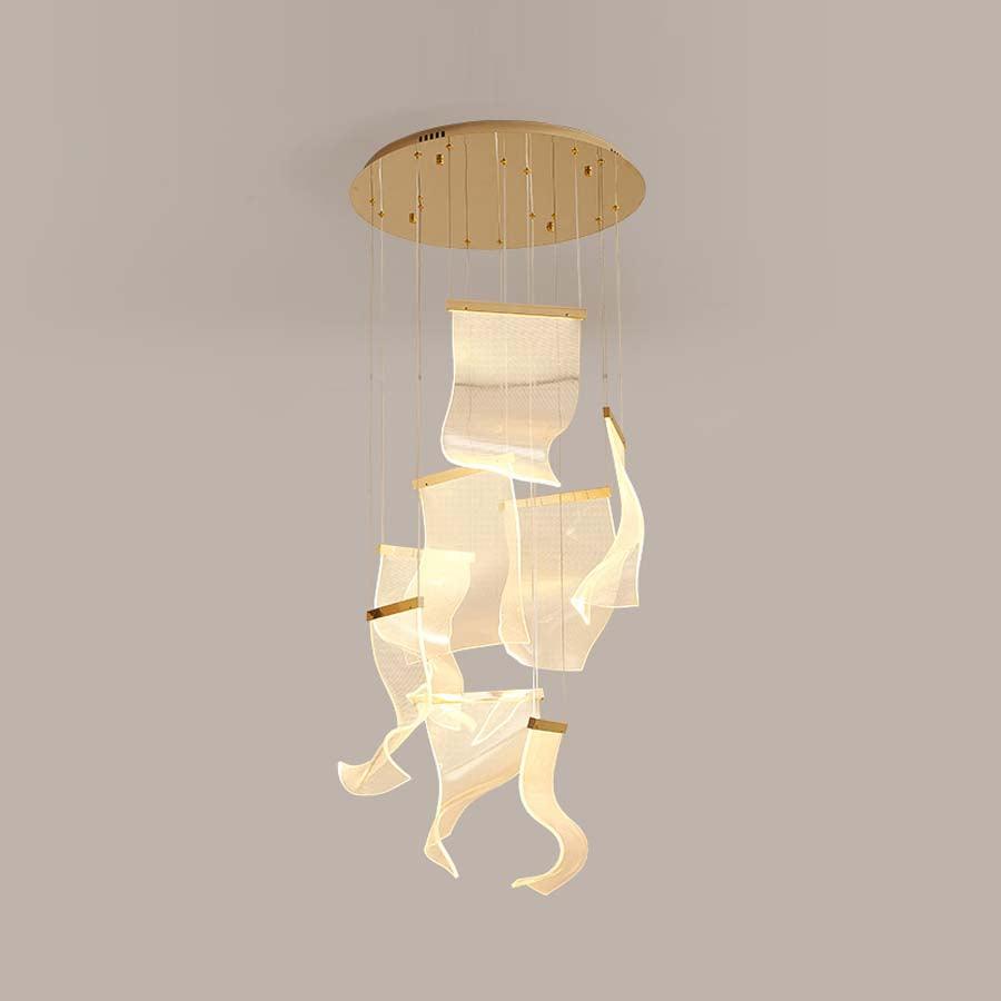 acrylic-led-chandelier-anzaz-Large: W 9.1″ x H 14.2″ / W 23cm x H 36cm-23