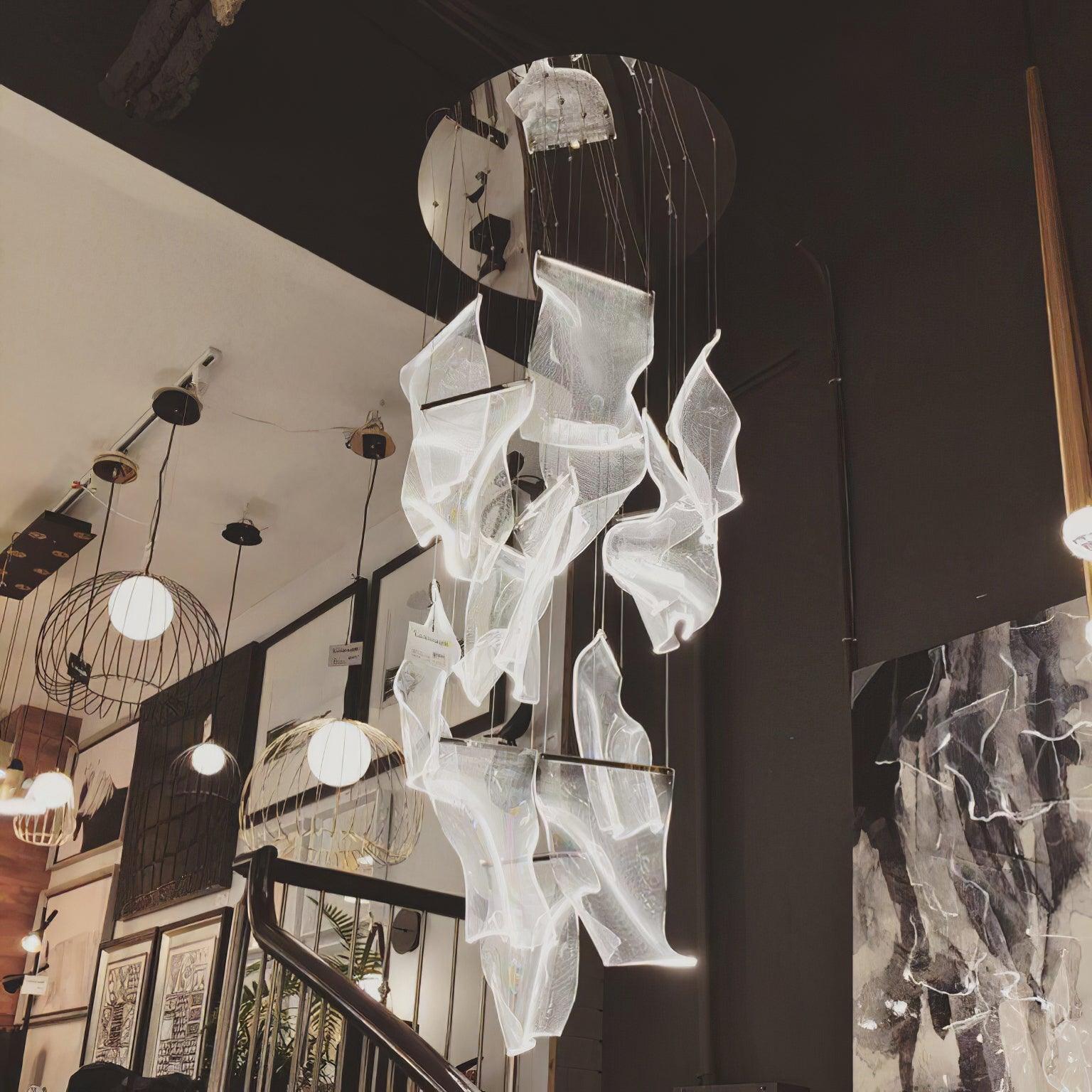 acrylic-led-chandelier-anzaz-Large: W 9.1″ x H 14.2″ / W 23cm x H 36cm-8