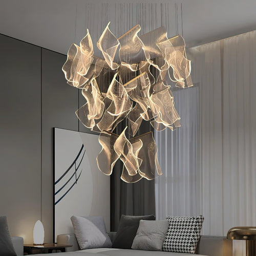 acrylic-led-chandelier-anzaz-Small: W 7.1″ x H 10.2″ / W 18cm x H 26cm-2
