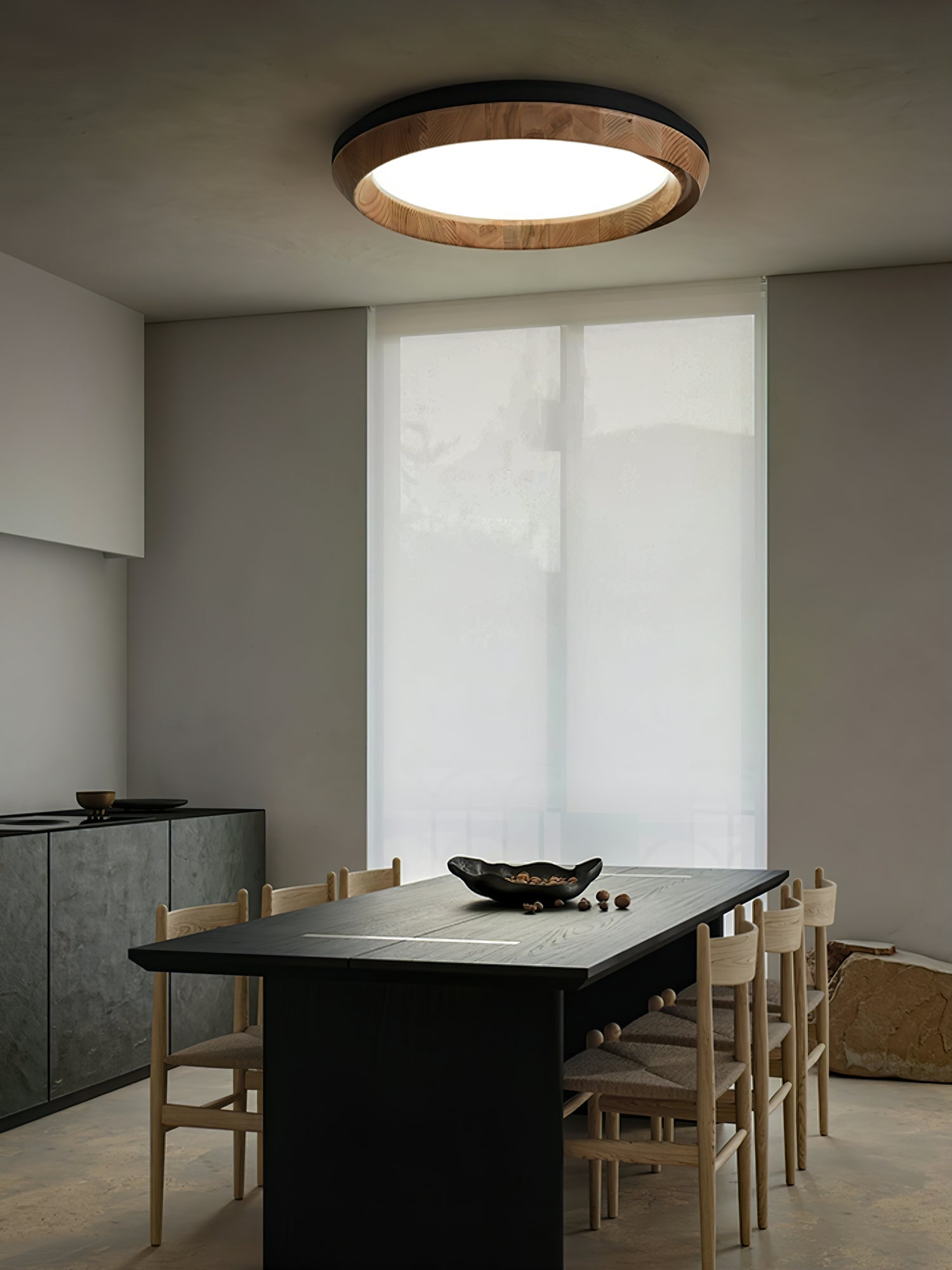 ripple-wood-ceiling-light-anzaz-Gold & Walnut Color-6