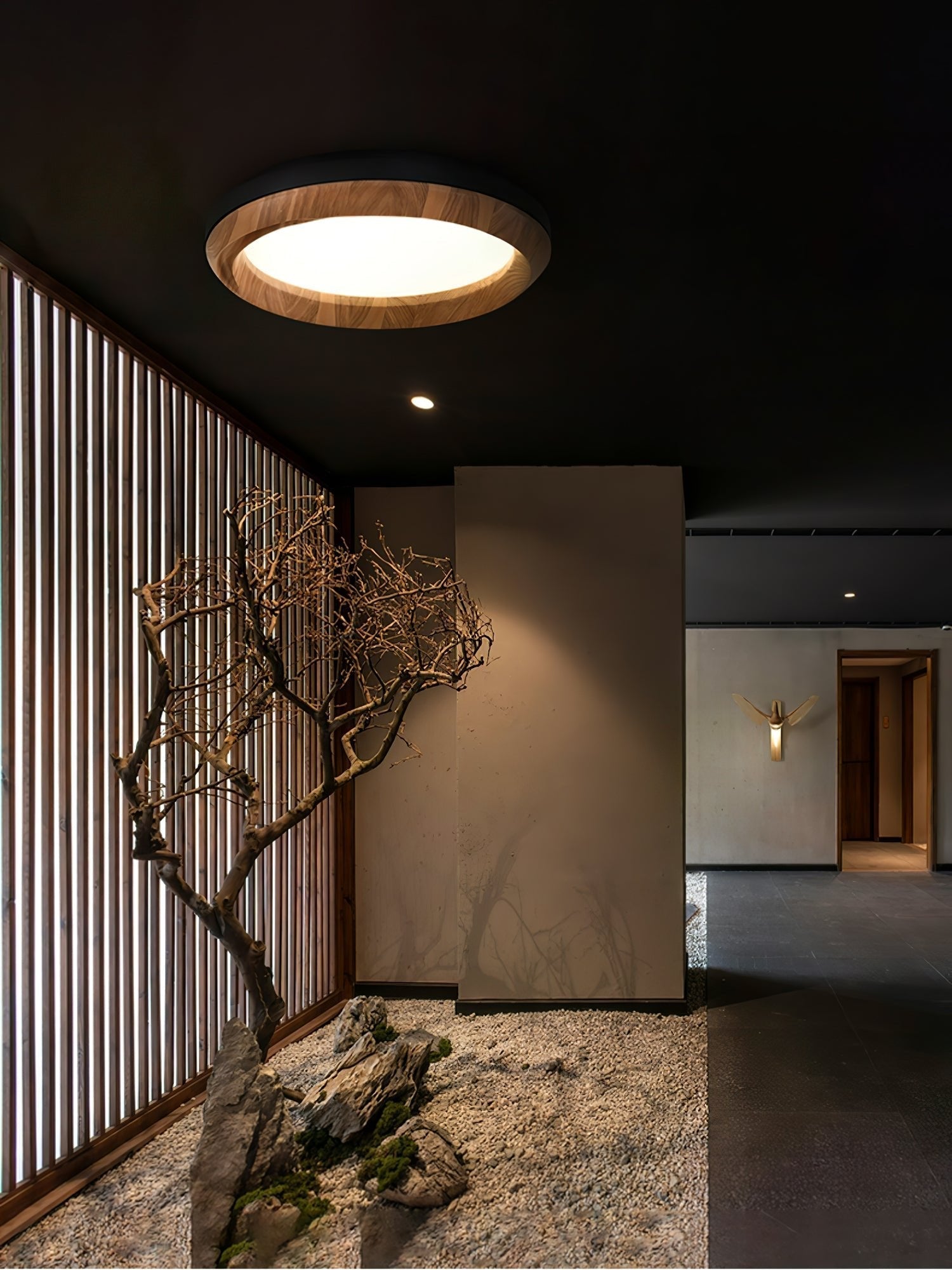ripple-wood-ceiling-light-anzaz-Gold & Walnut Color-5