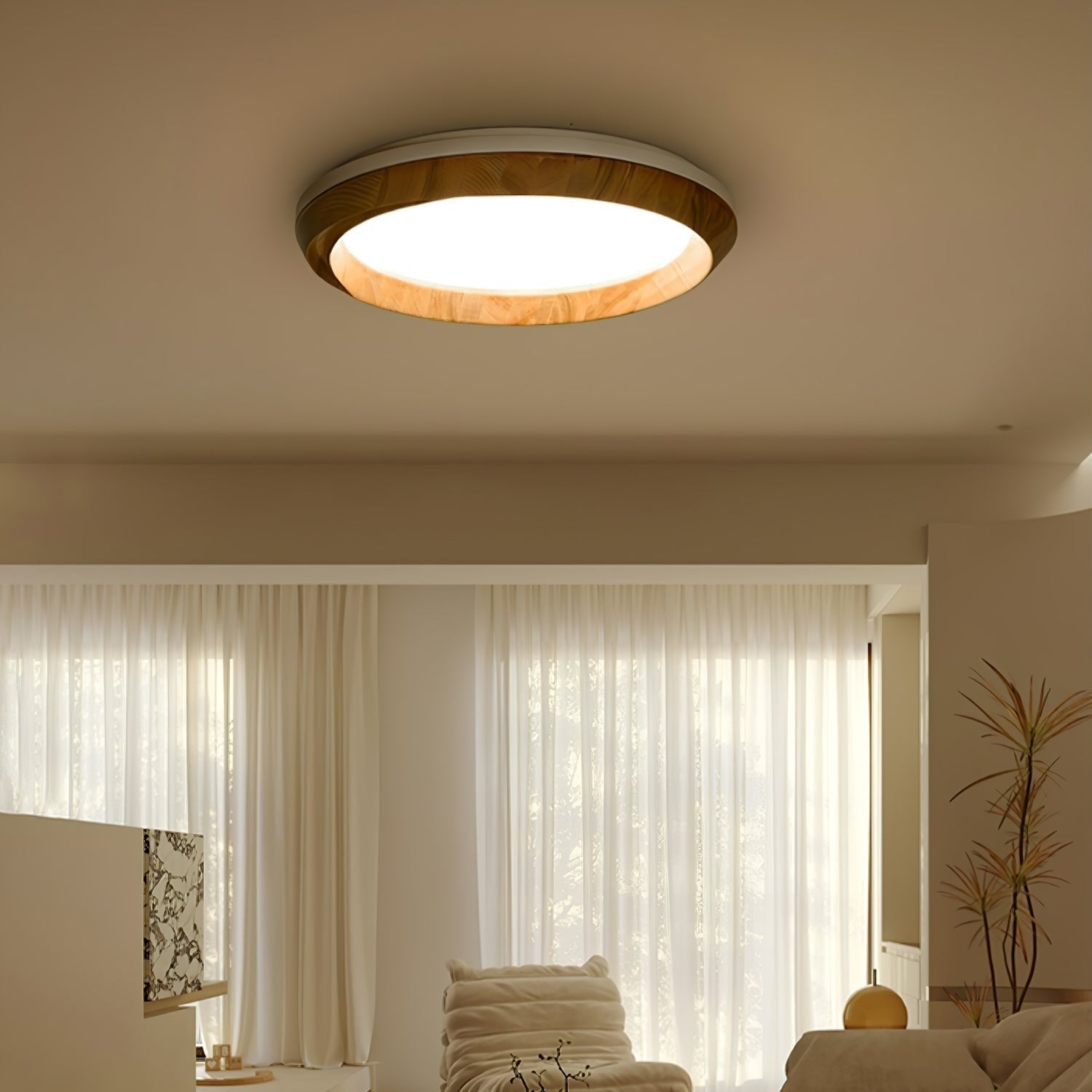 ripple-wood-ceiling-light-anzaz-White & Wood color-2