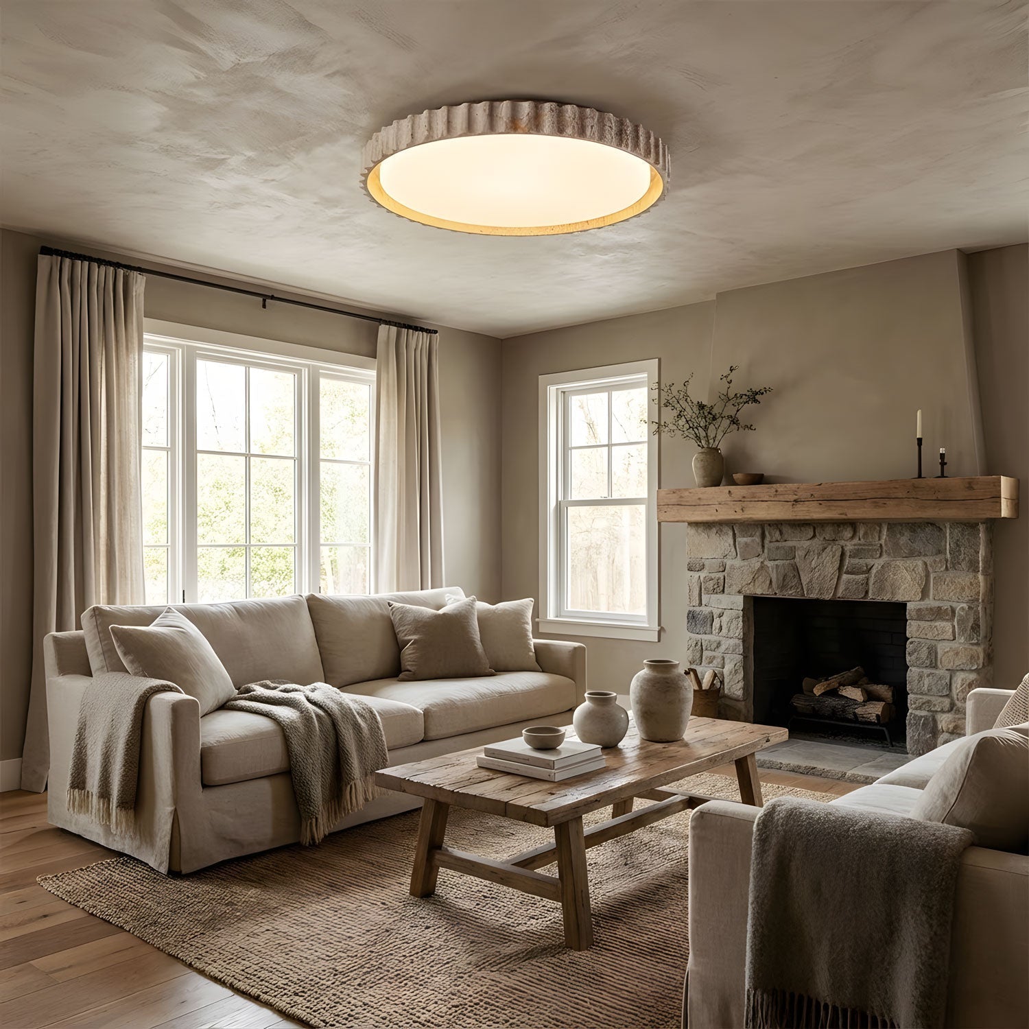 riva-stone-ceiling-light-anzaz-Wood Color & Yellow Travertine-9