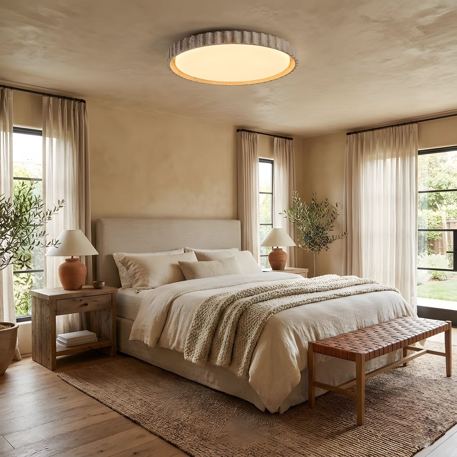 riva-stone-ceiling-light-anzaz-Walnut Color & Yellow Travertine-3