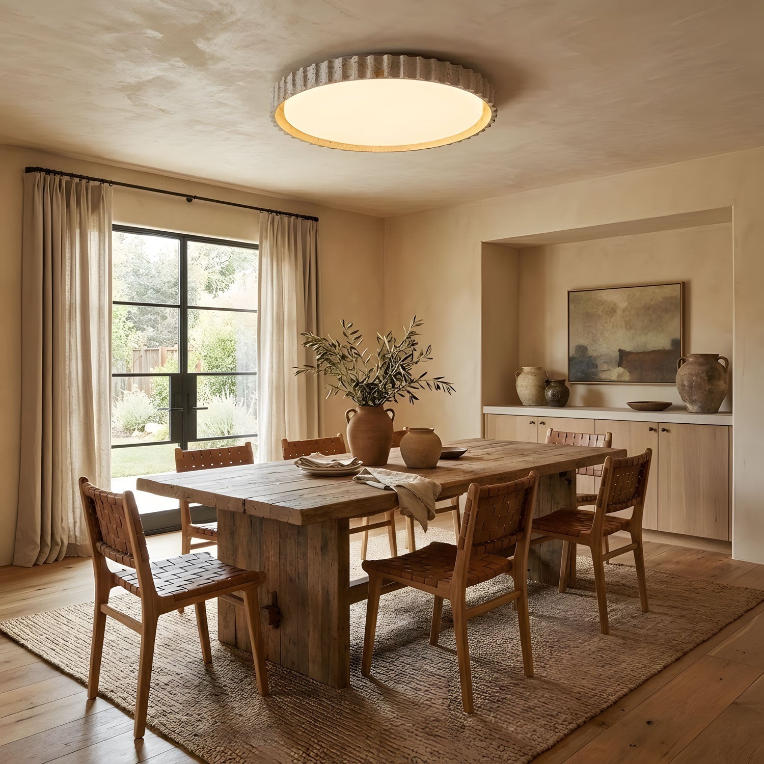riva-stone-ceiling-light-anzaz-Wood Color & Yellow Travertine-2