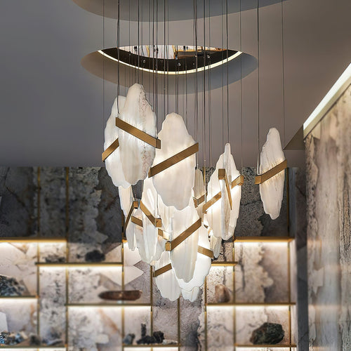 auralith-chandelier-anzaz-Gold & White-2