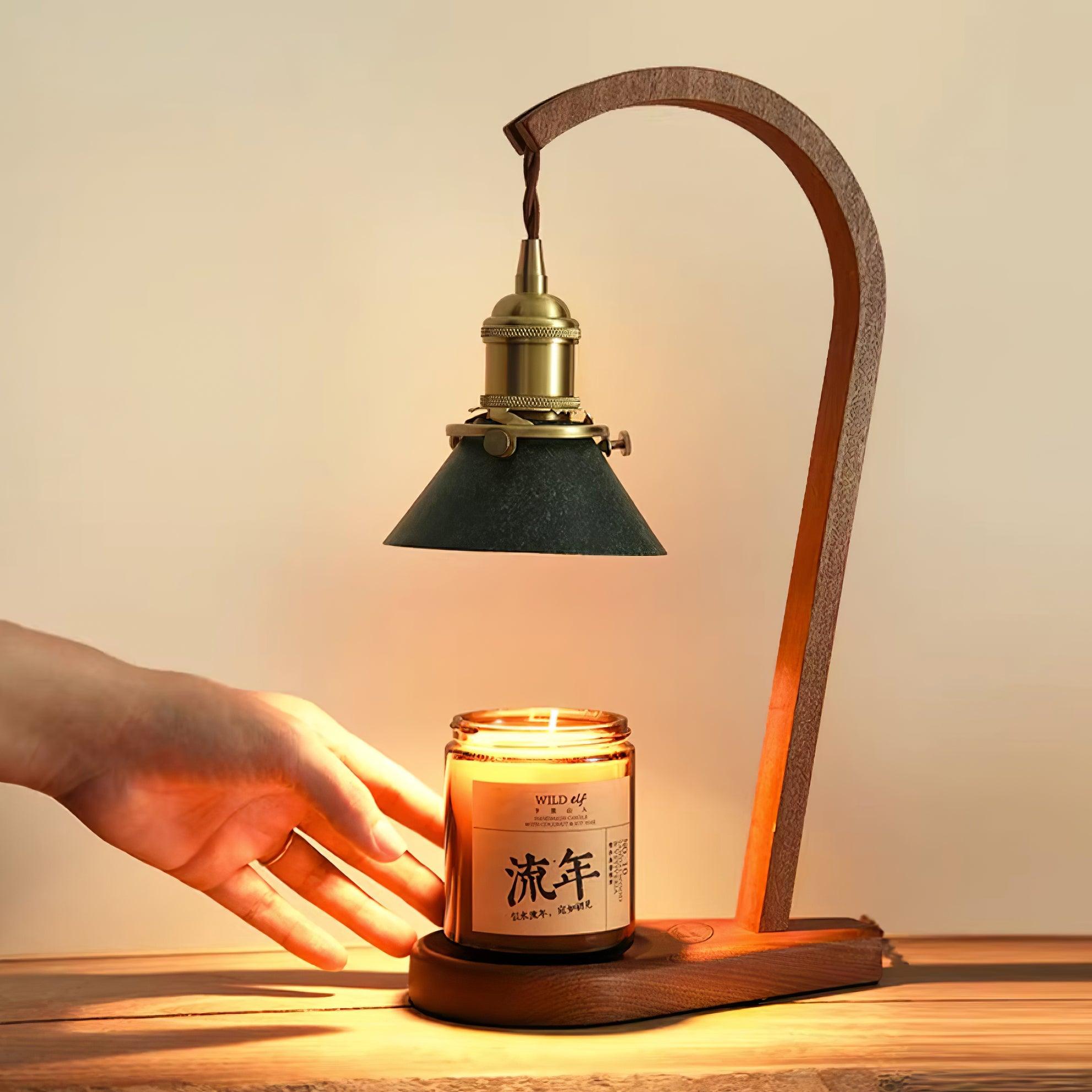 romi-table-lamp-anzaz-Walnut color & Green-2