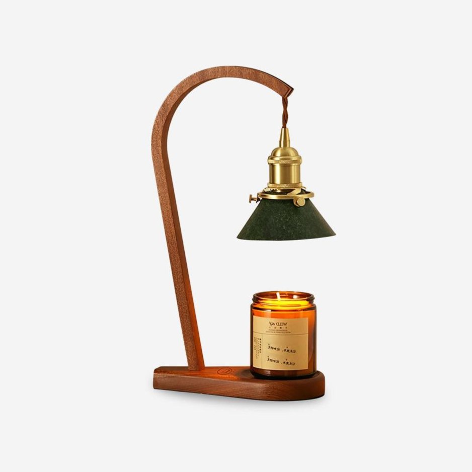 romi-table-lamp-anzaz-Walnut color & Green-1