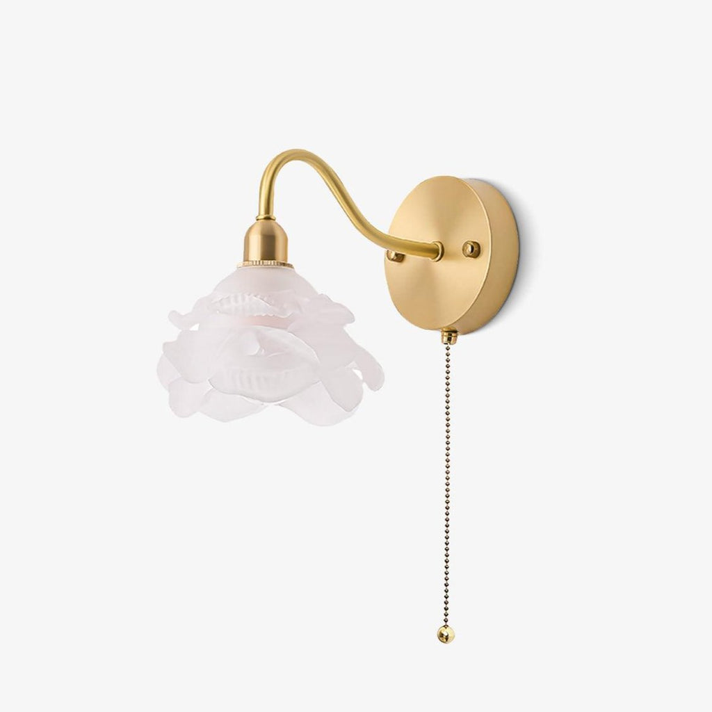 rose-brass-wall-light-anzaz-Gold & Clear glass-1