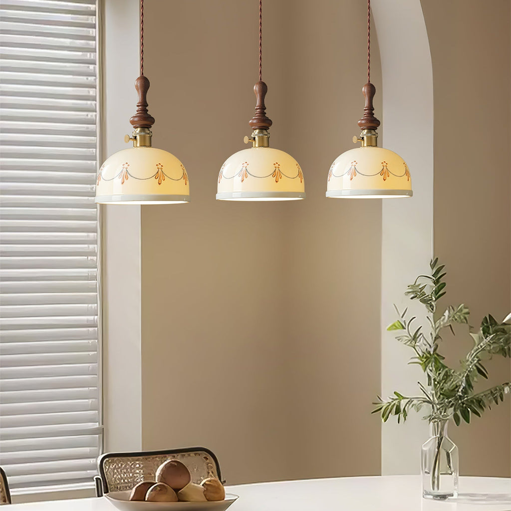roselind-ceramic-pendant-light-anzaz-Walnut color & Gold & White-3
