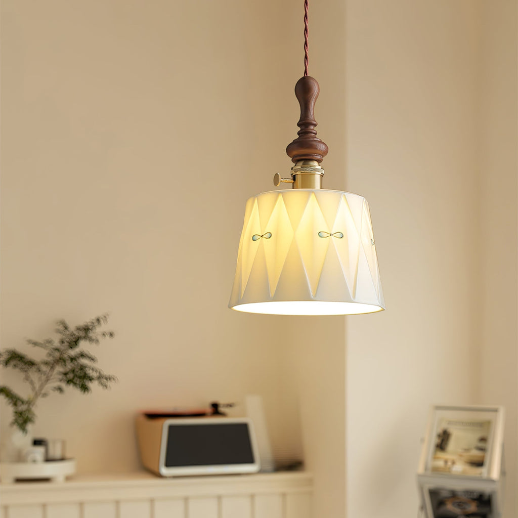 roselind-ceramic-pendant-light-anzaz-Walnut color & Gold & White-2