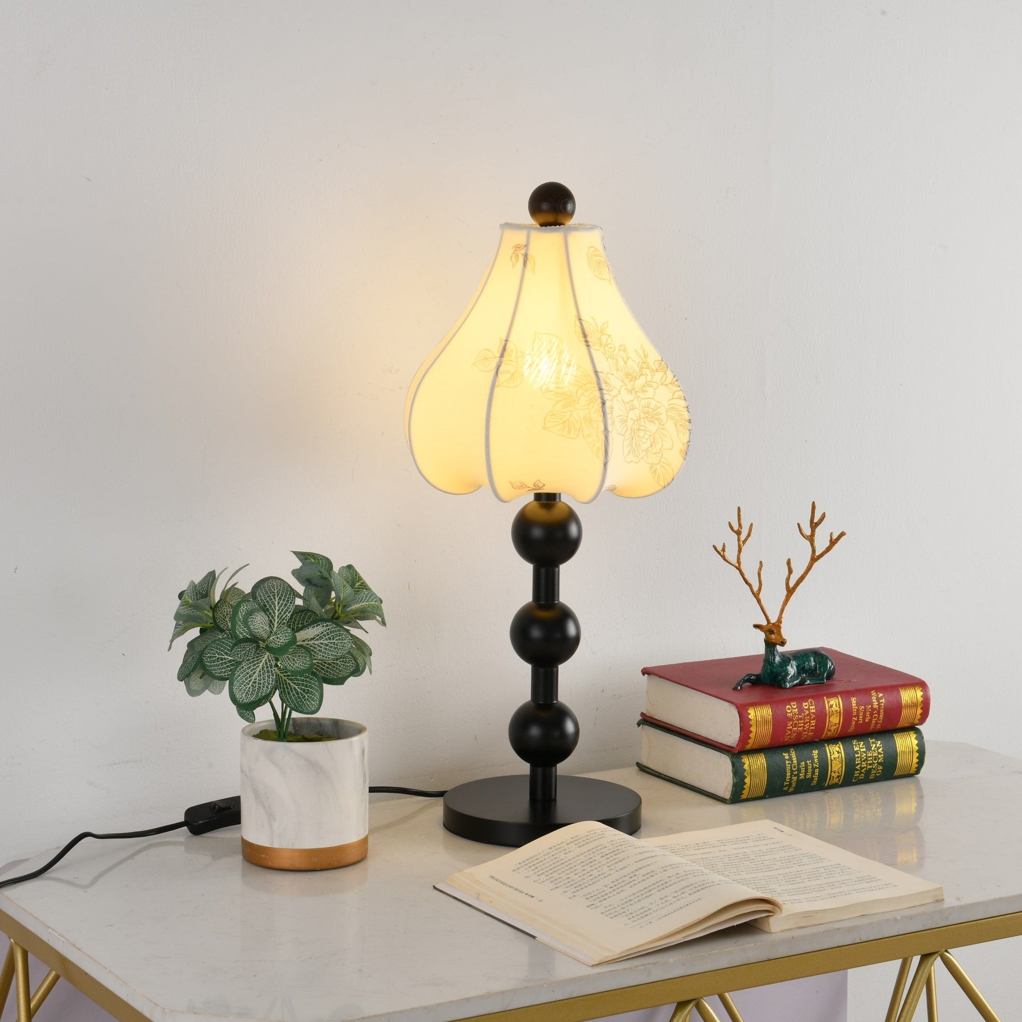 roselle-bloom-table-lamp-anzaz-Walnut Wood & White-2