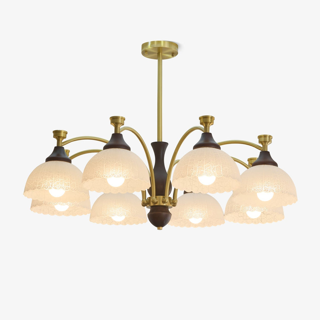 rosetta-chandelier-anzaz-Walnut Color & Brass & White-1