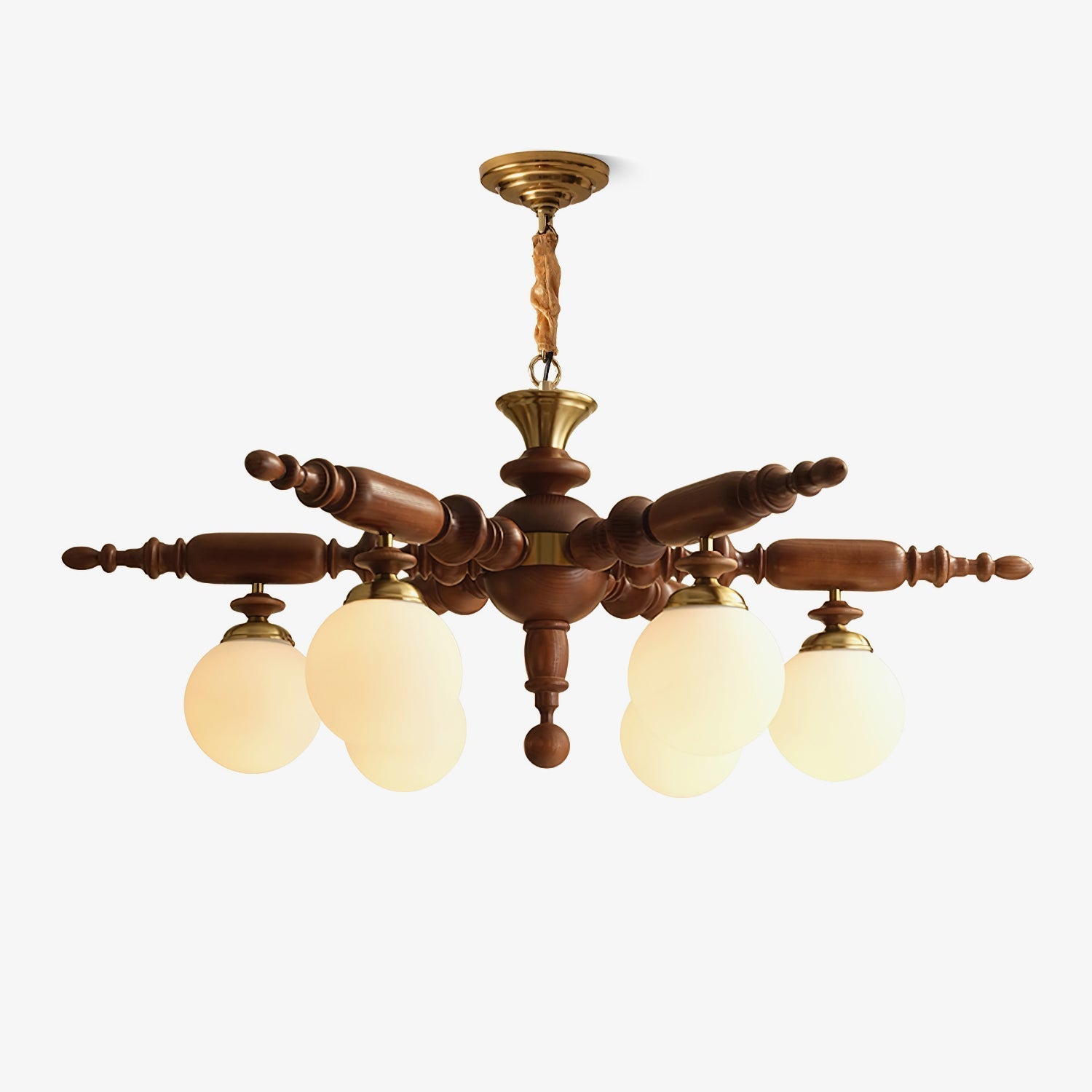 rotating-stick-chandelier-anzaz-Walnut color & Gold-1