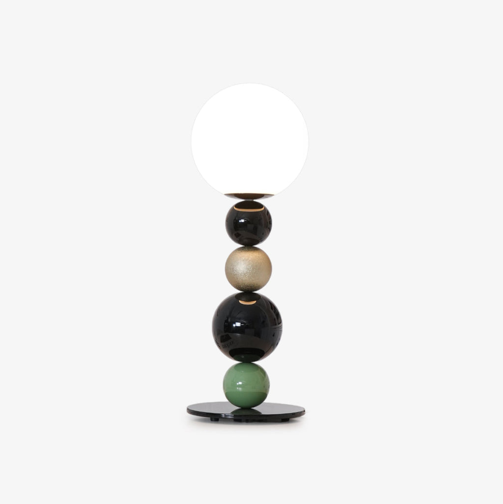 round-balls-stacking-table-lamp-anzaz-Green & Black-1