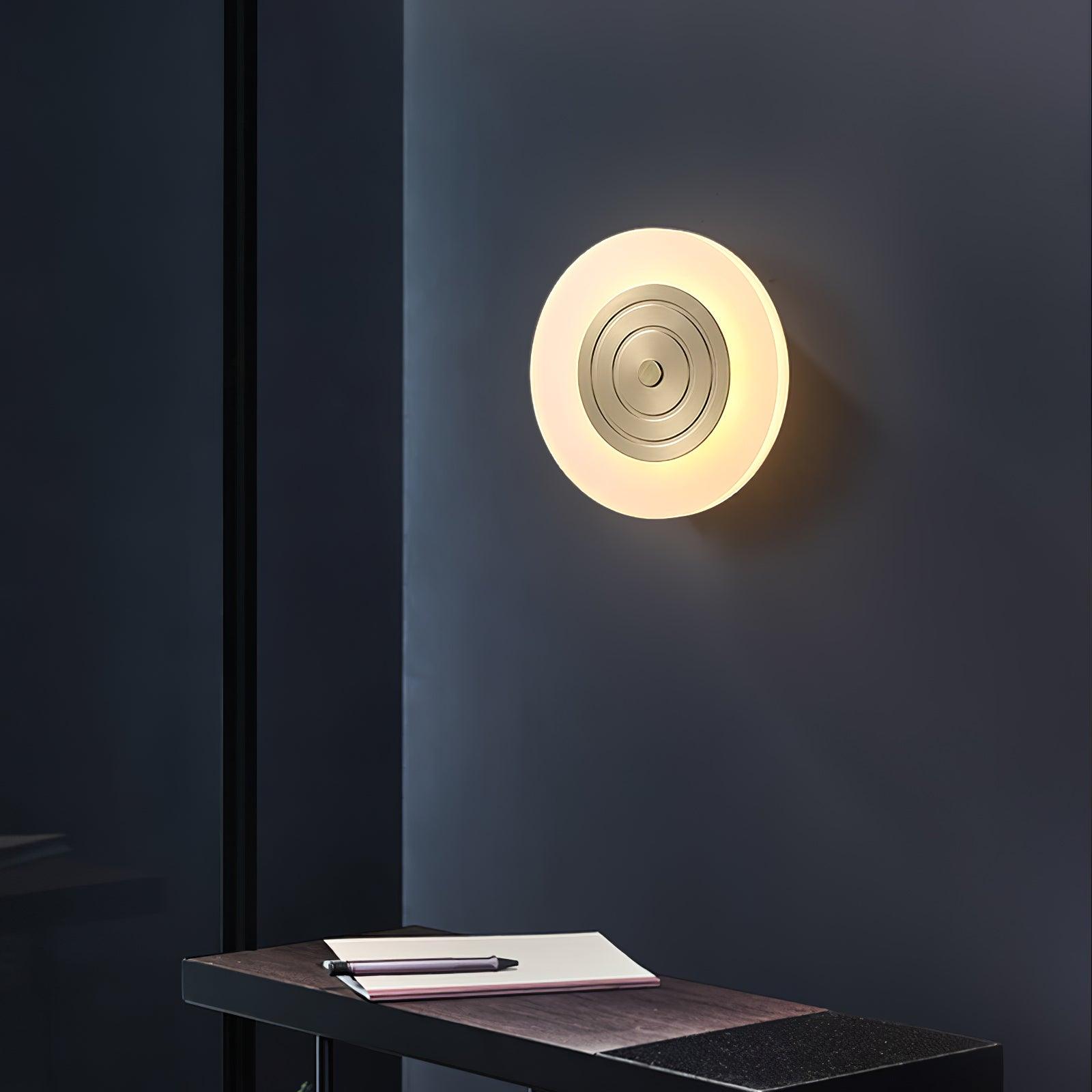 round-moon-wall-lamp-anzaz-Polished brass & Frosted-2
