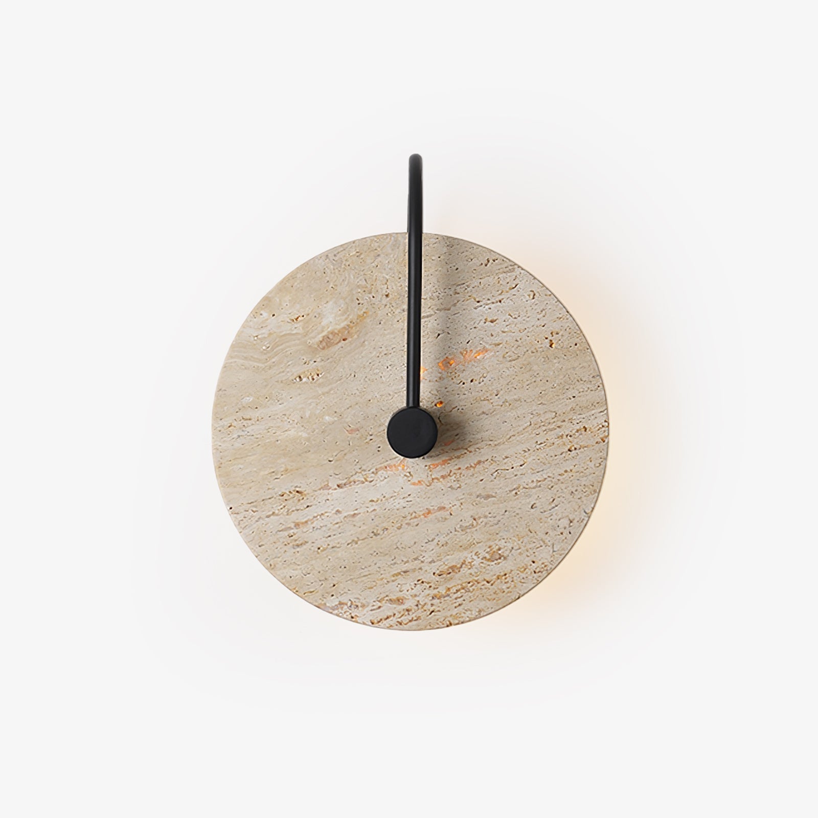 round-travertine-wall-lamp-anzaz-Yellow Travertine-1