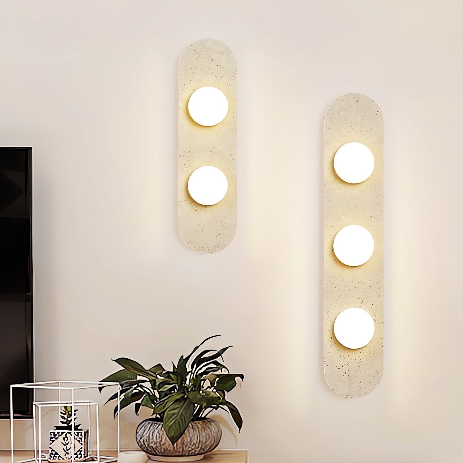 rounded-travertine-wall-sconce-anzaz-Yellow Travertine-2