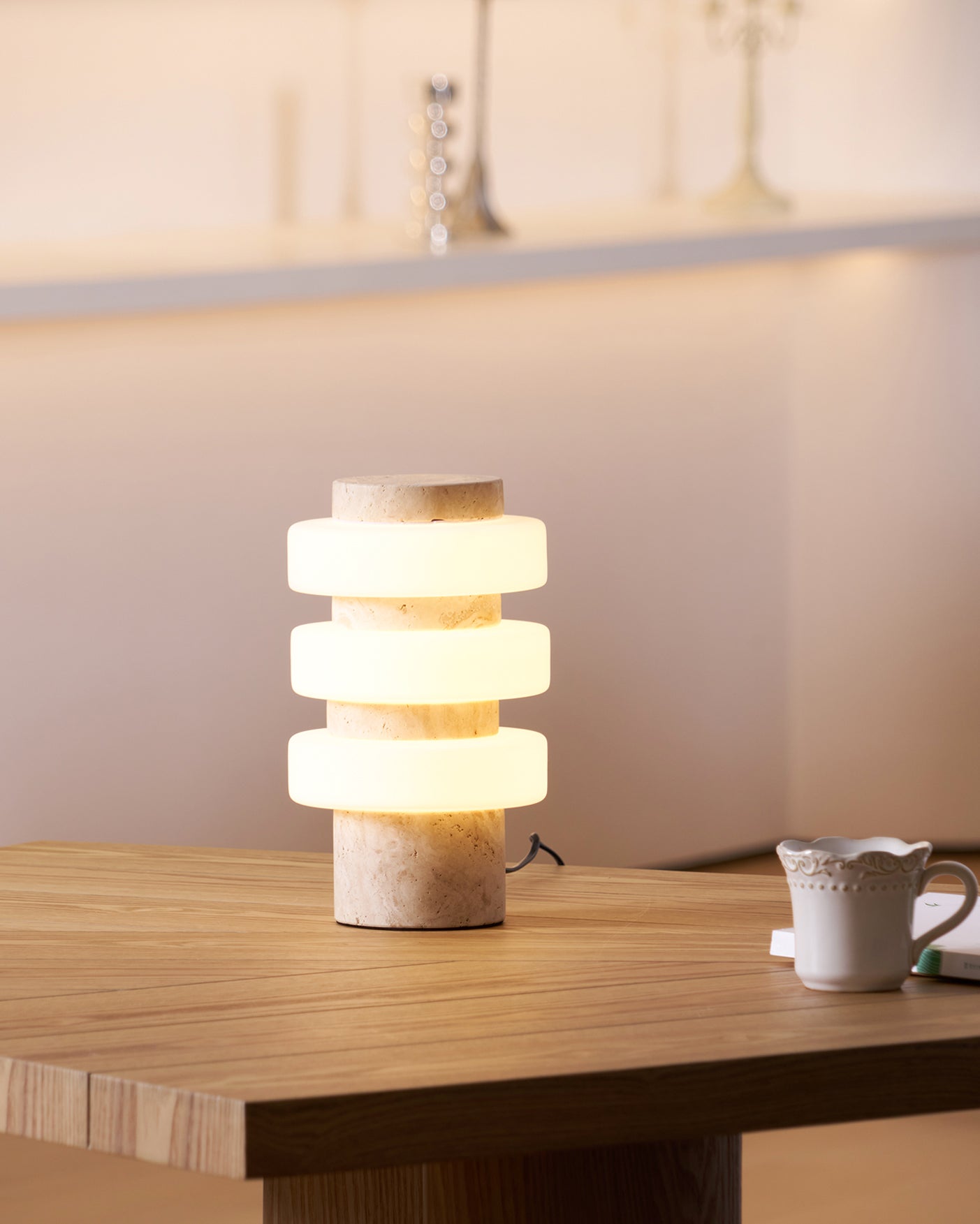 saturn-travertine-table-lamp-anzaz-Yellow Travertine & White-3
