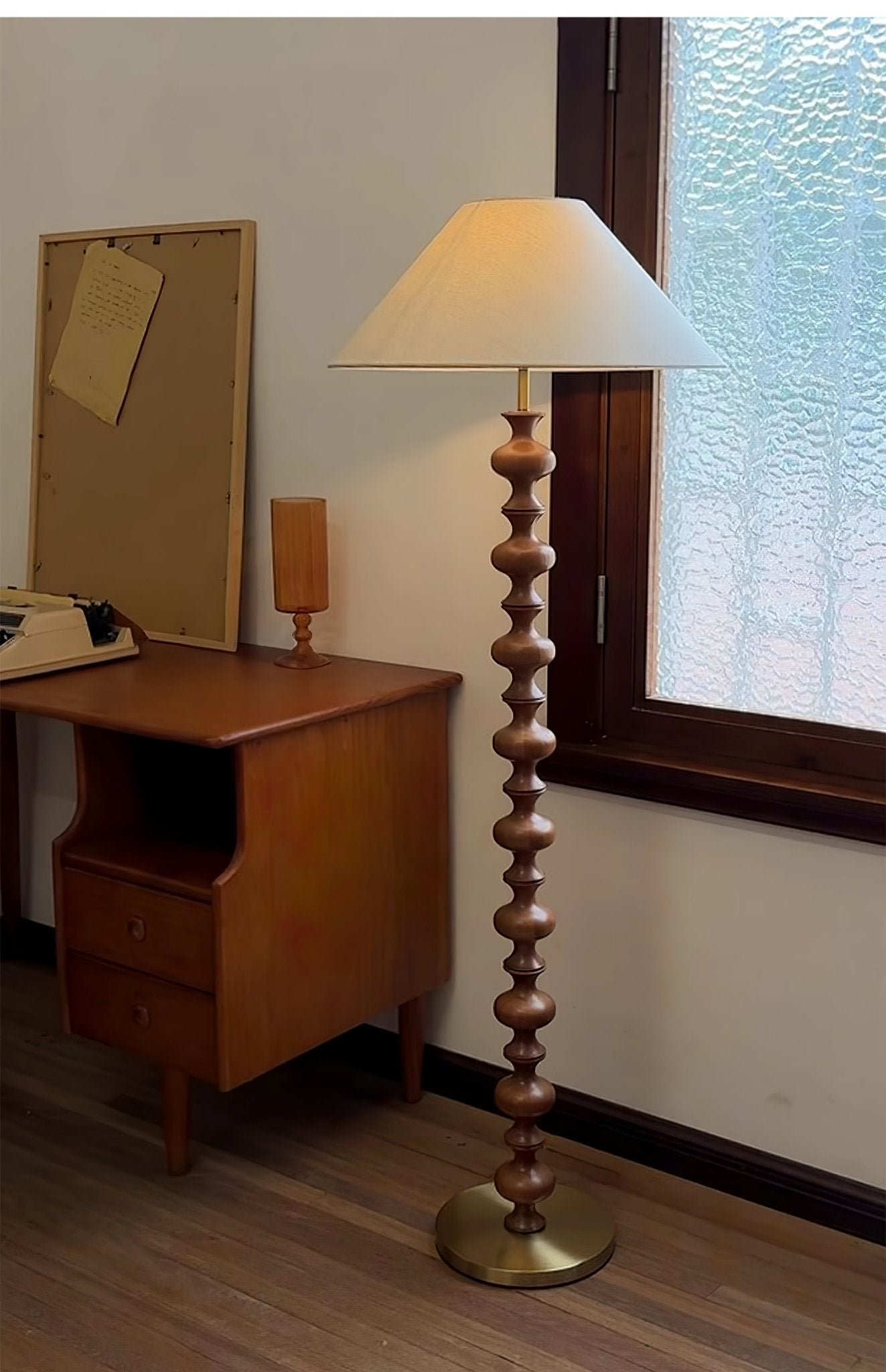 sculpted-rhythm-wood-floor-lamp-anzaz-Walnut Wood & Beige-4